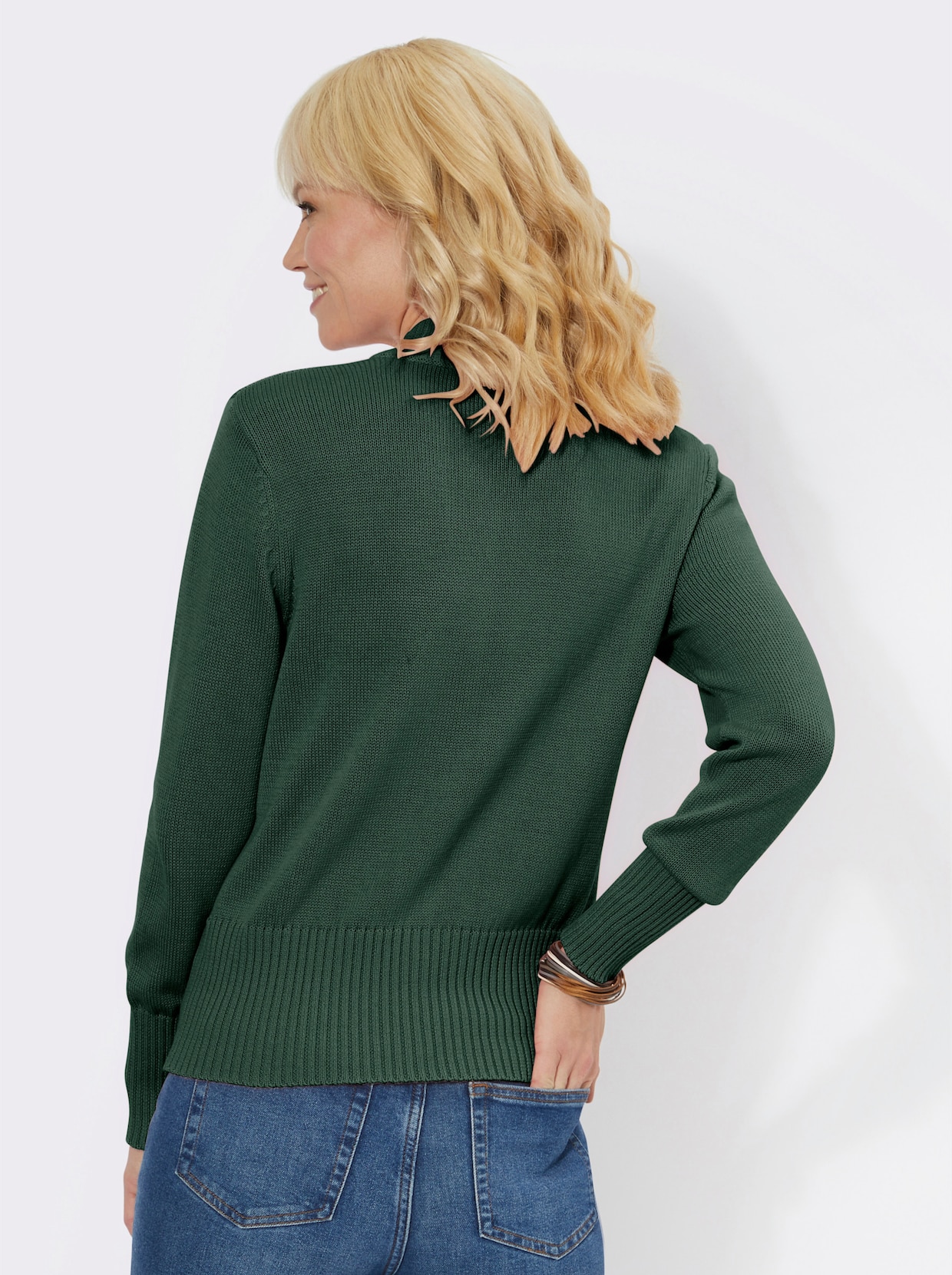 Pullover met lange mouwen - mos