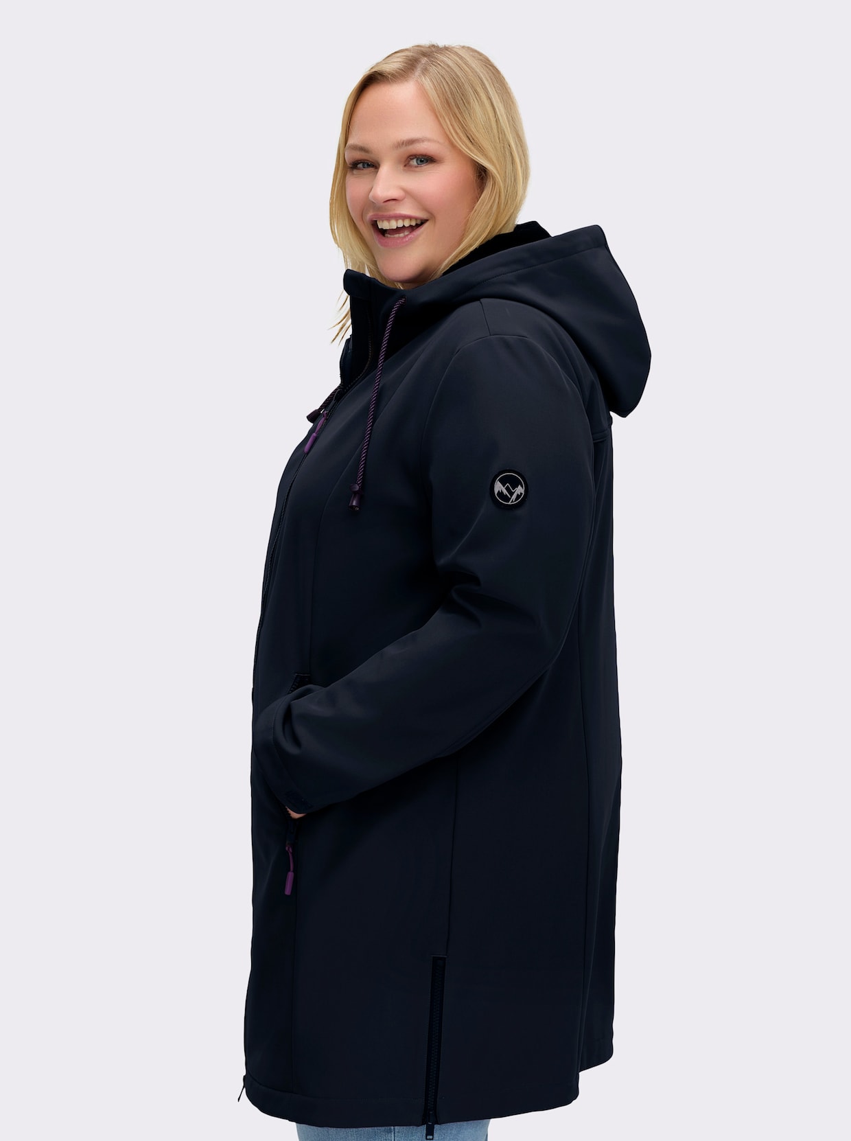 sheego Softshelljacke - tiefblau