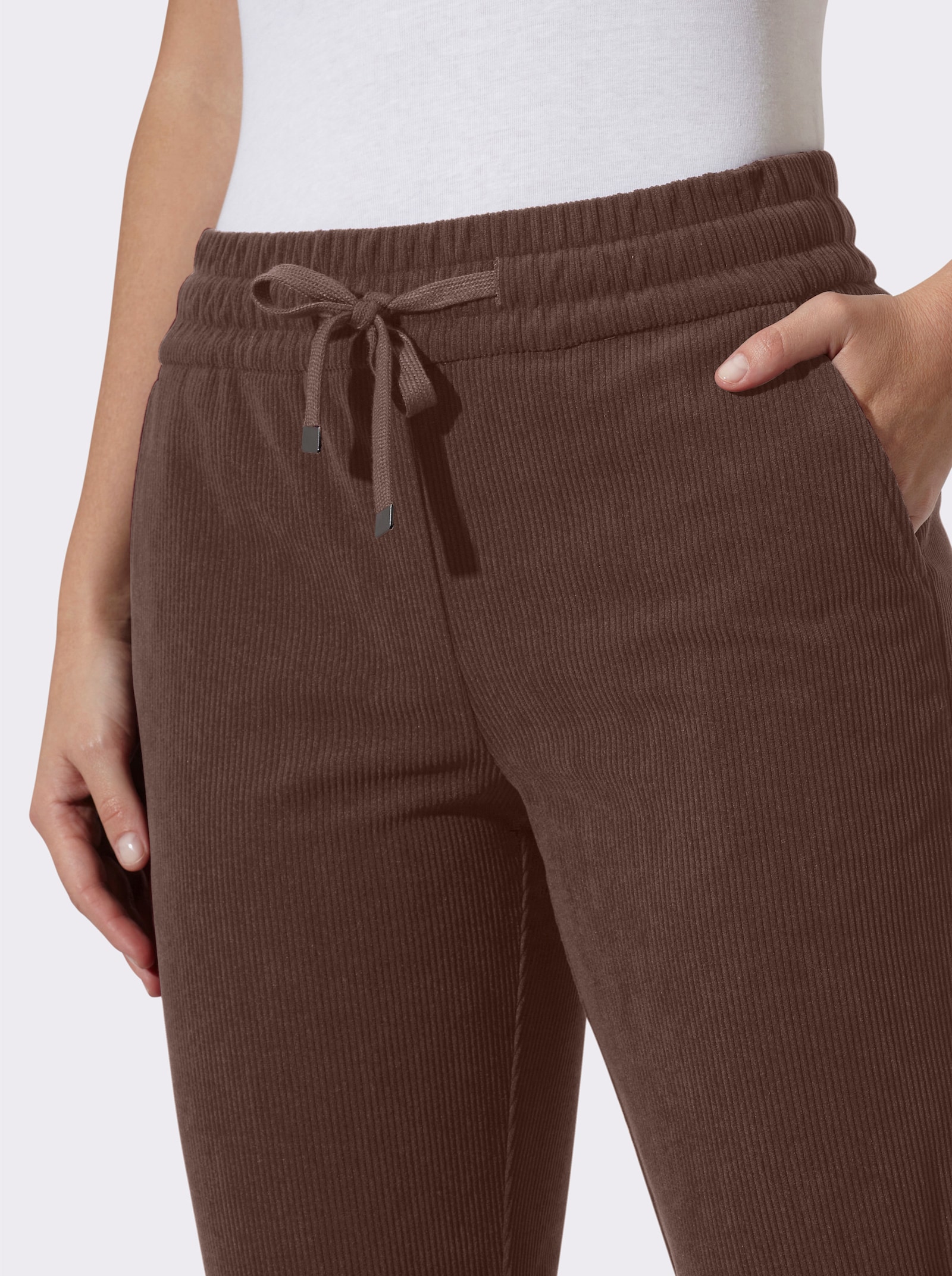 heine Cordhose mit Dehnbund - schoko