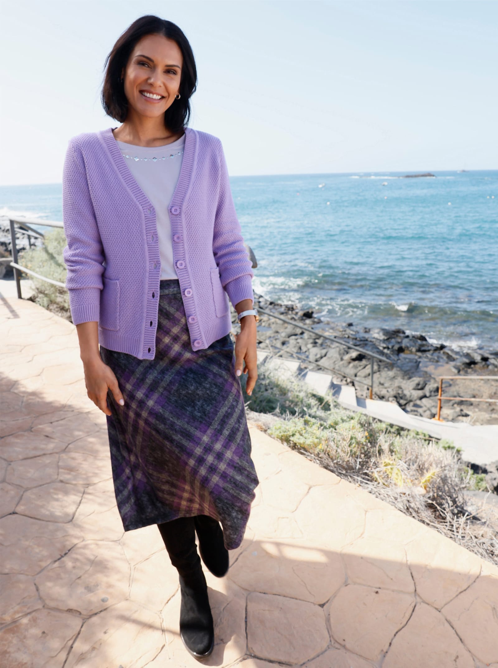 Strickjacke - lavendel