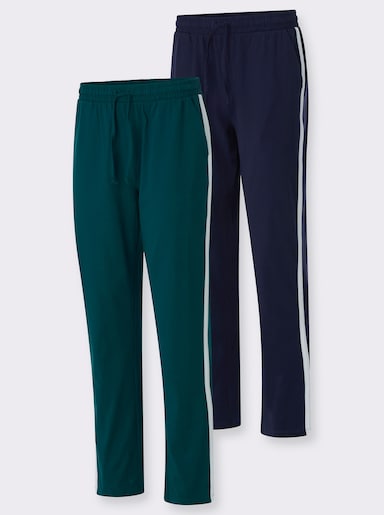 Freizeithose im Doppelpack - marine + petrol