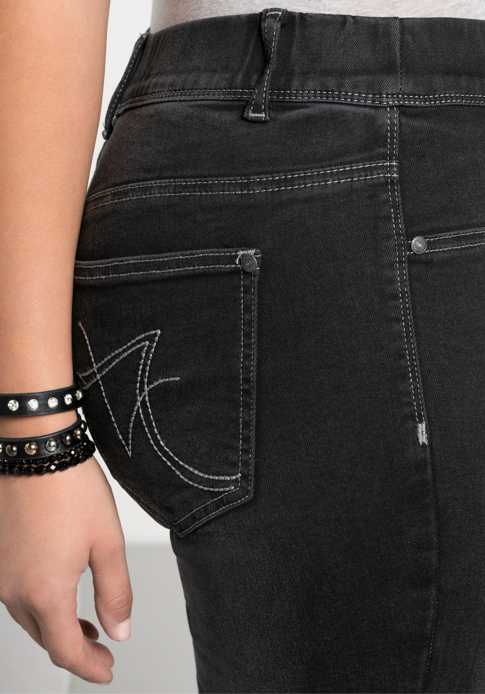 sheego Jeggings in Power-Stretch-Qualität - black denim