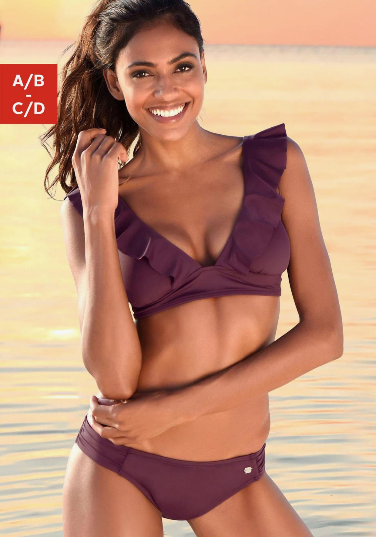 JETTE Triangel-Bikini - bordeaux