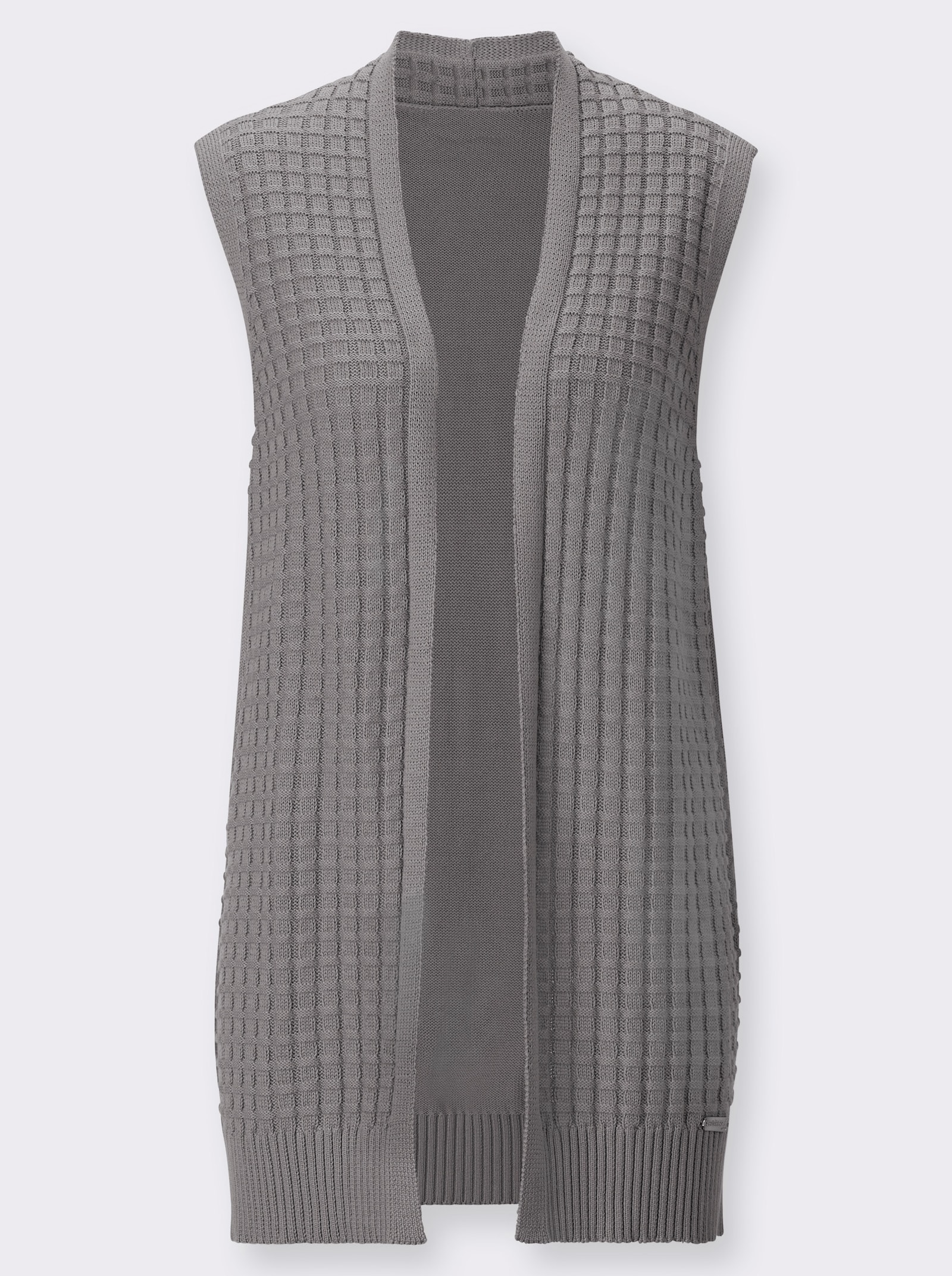 Mouwloos vest met glad rugpand - grijs