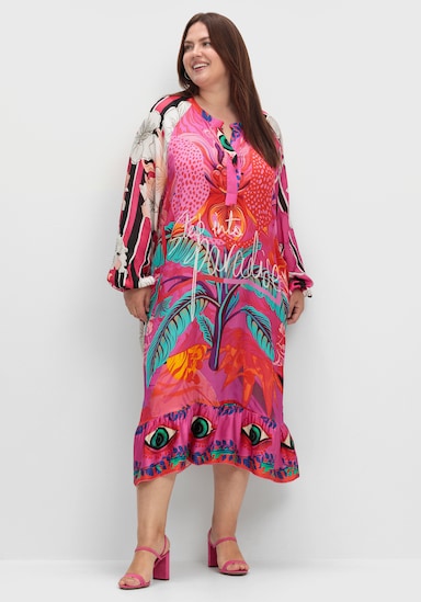 sheego loves miss goodlife Druckkleid - pink gemustert