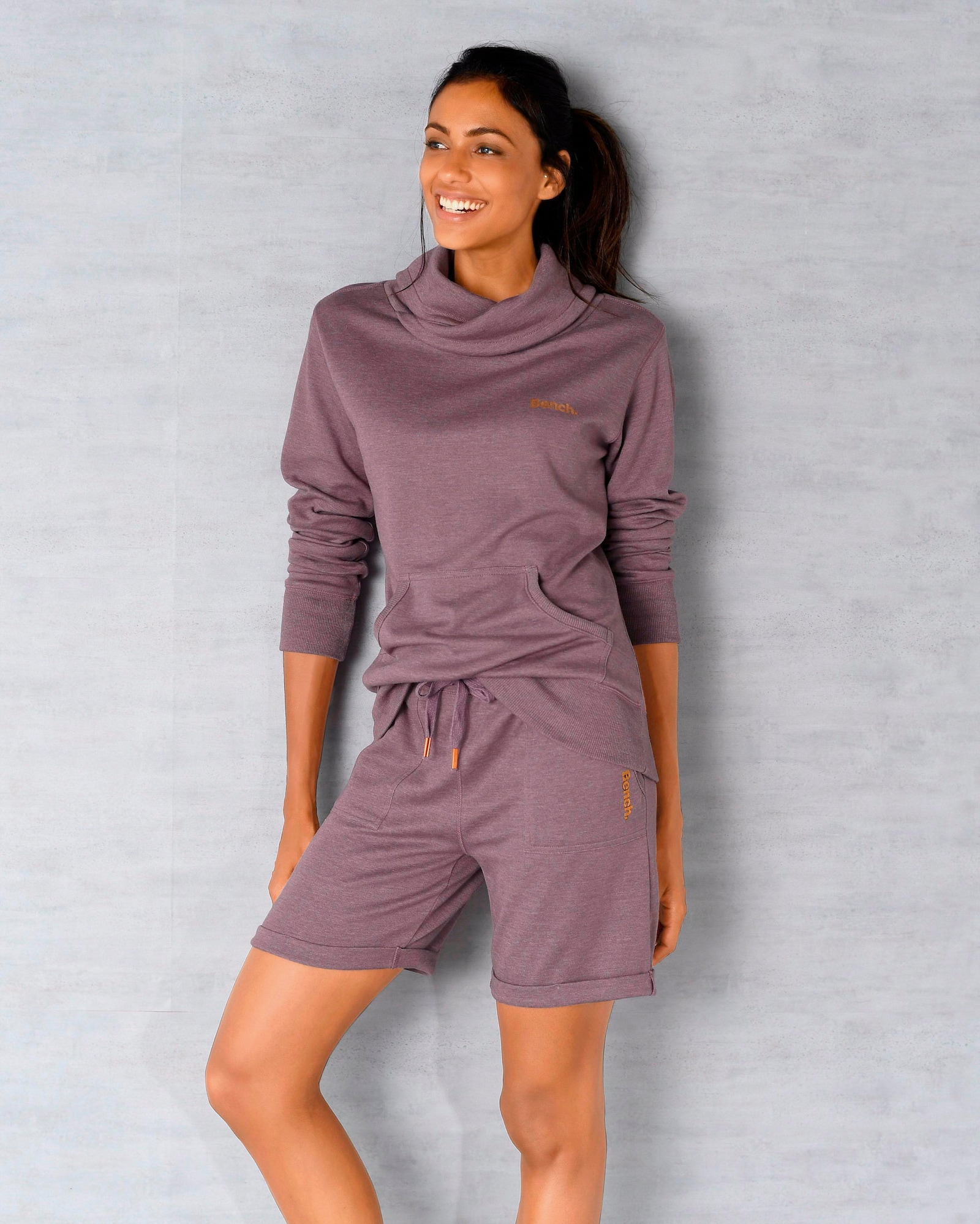Bench. Loungewear Bermudas - mauve-meliert