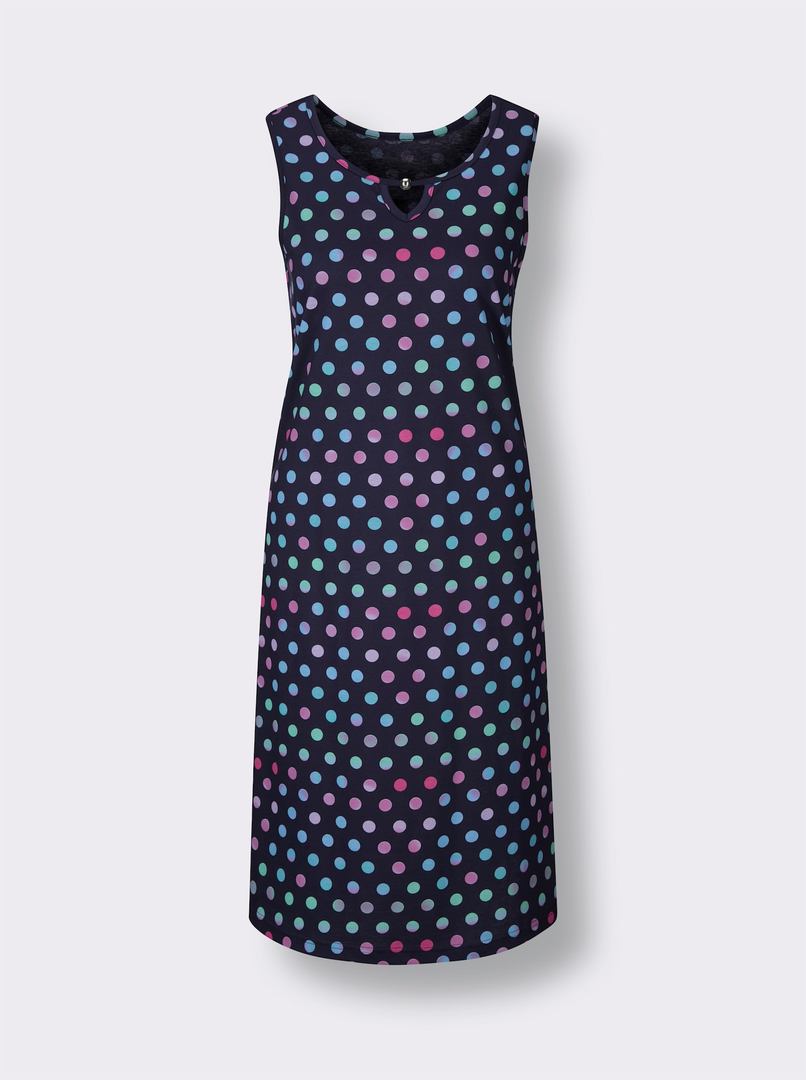 feel good Sommerkleid - marine-magenta-bedruckt