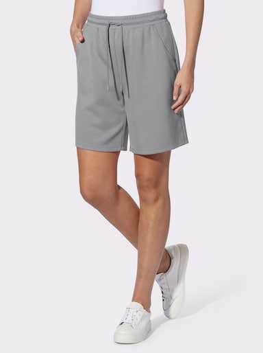 heine Short en matière sweat - gris pierre