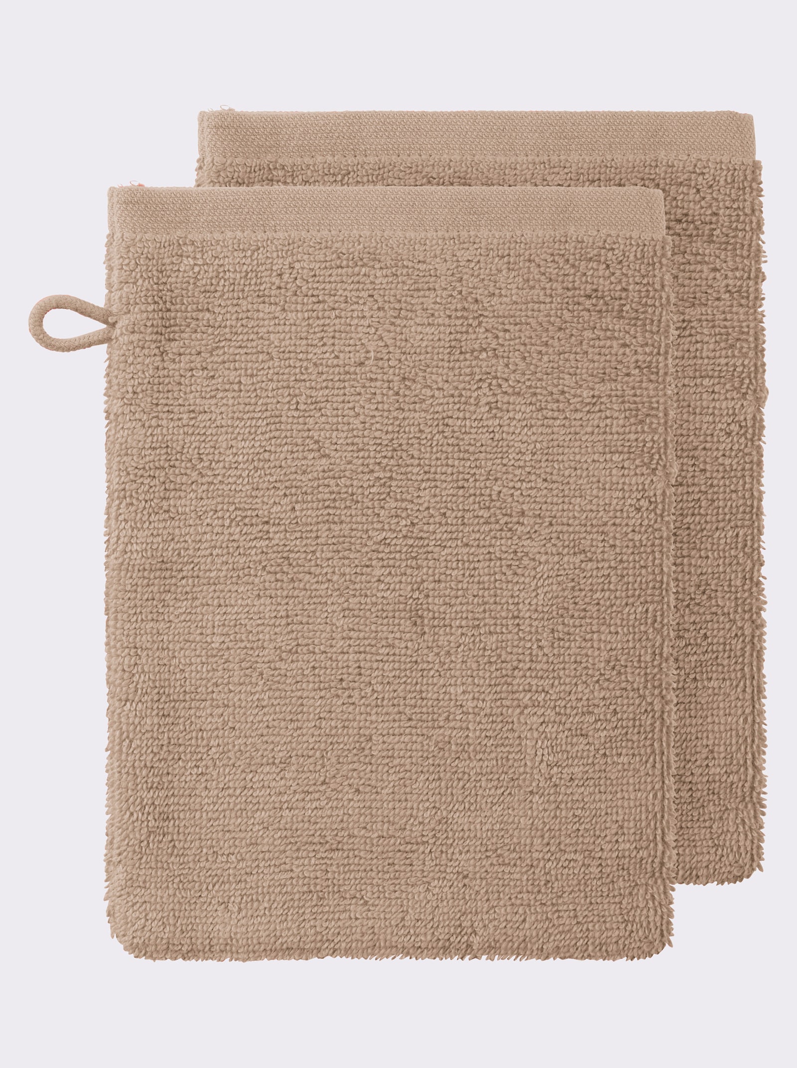 wäschepur Handtuch mit 2-farbiger Bordüre - beige