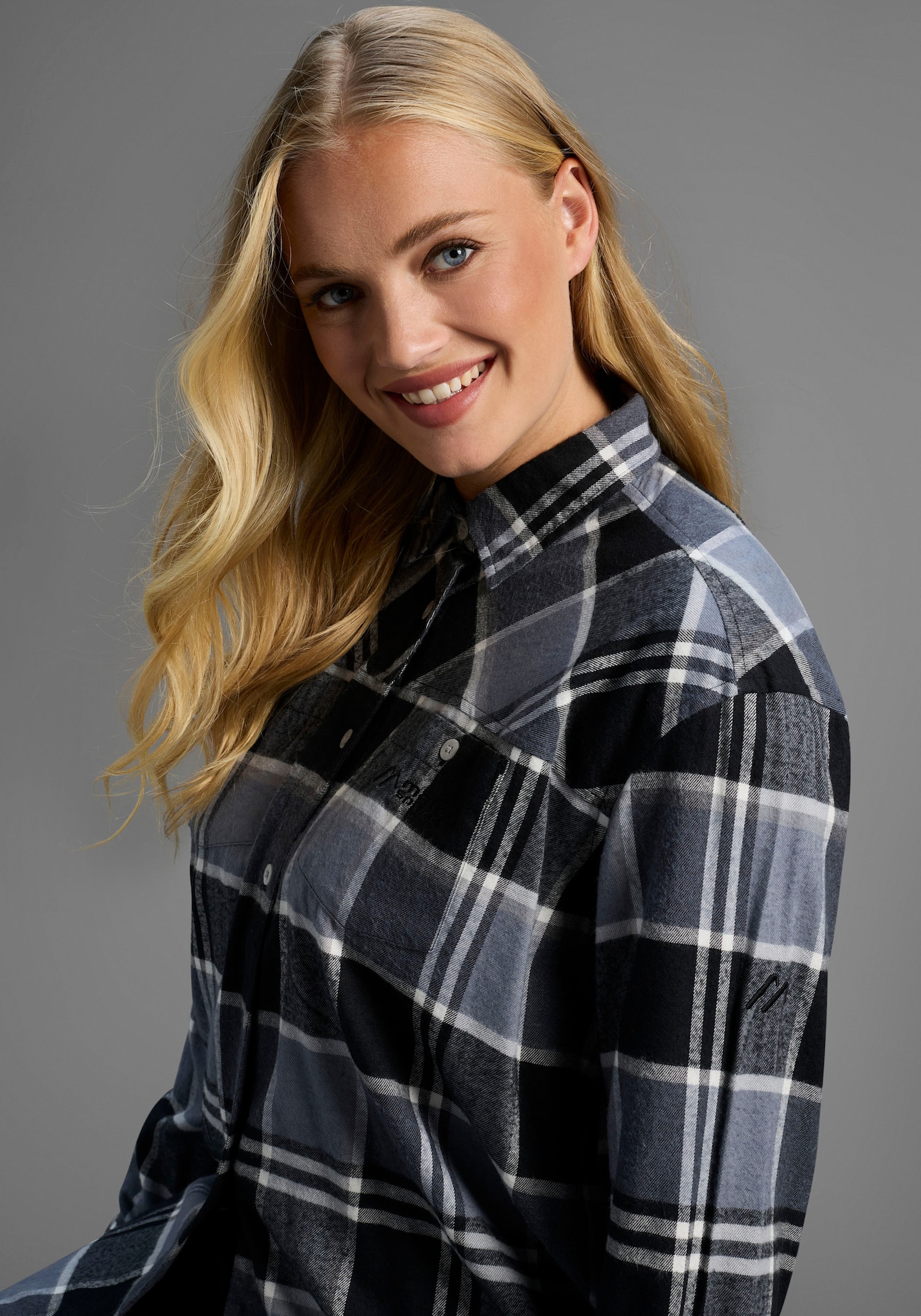 Maier Sports Funktionshemd - grey check