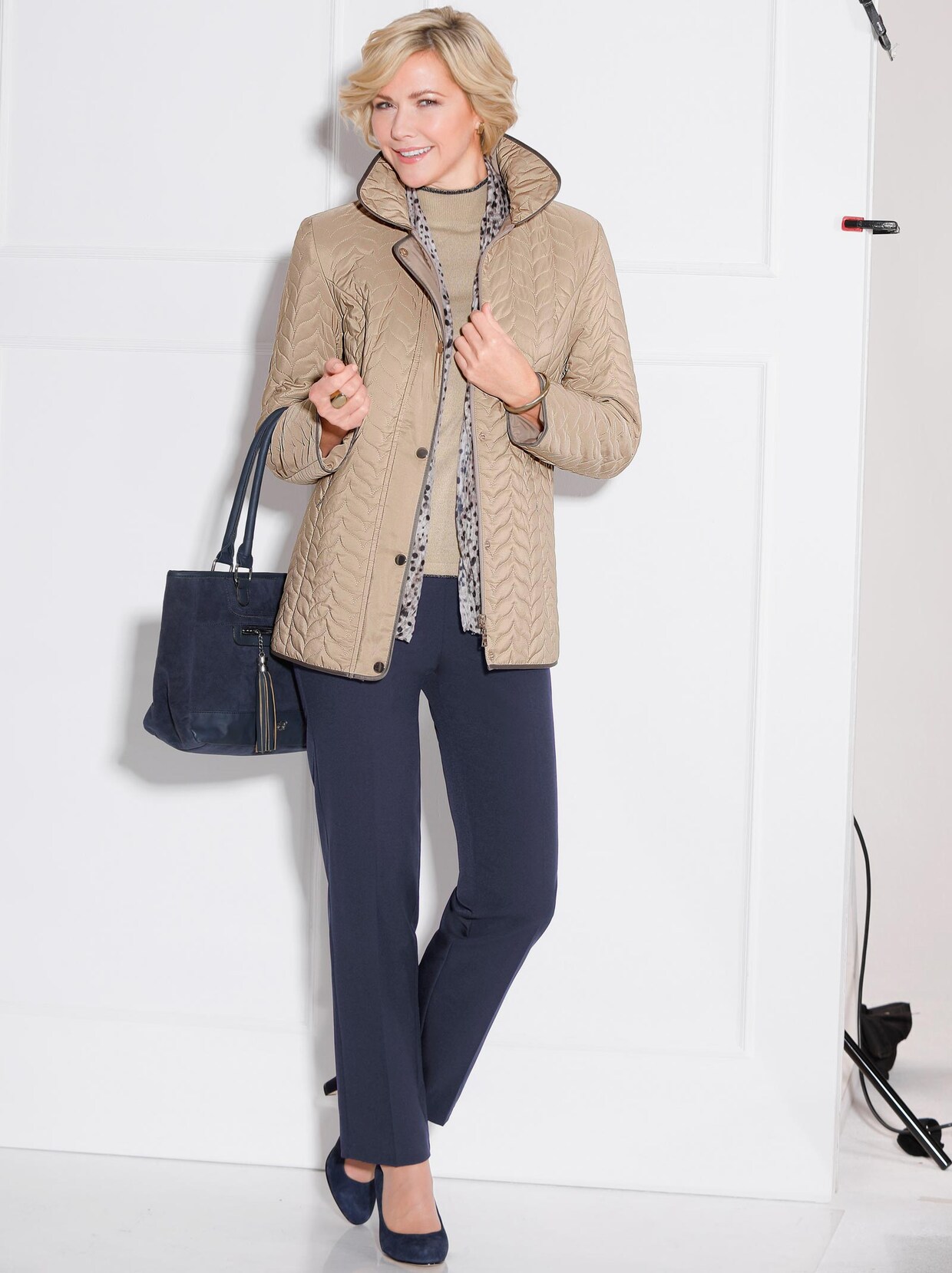 Steppjacke - beige