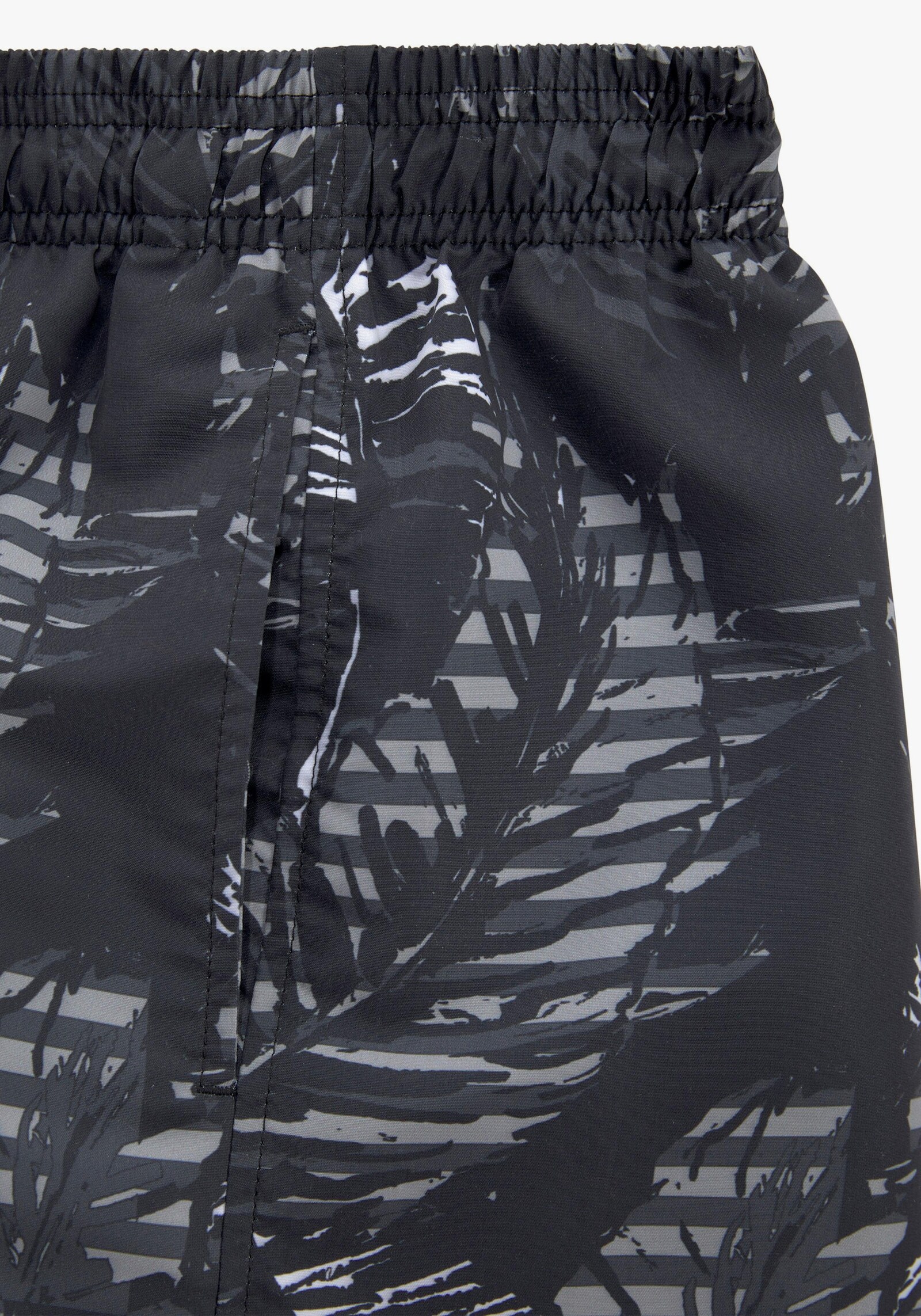 s.Oliver Badeshorts - schwarz-bedruckt