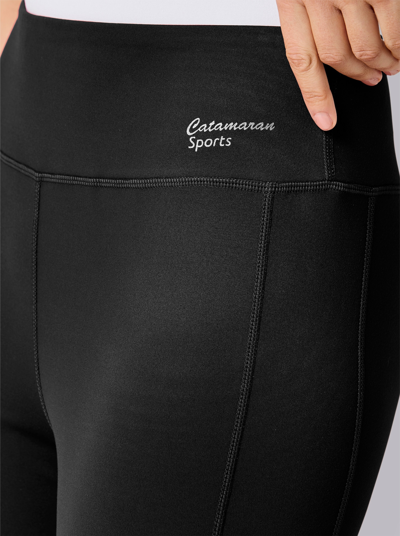Catamaran Sports Yogaleggings mit breitem Bund - schwarz