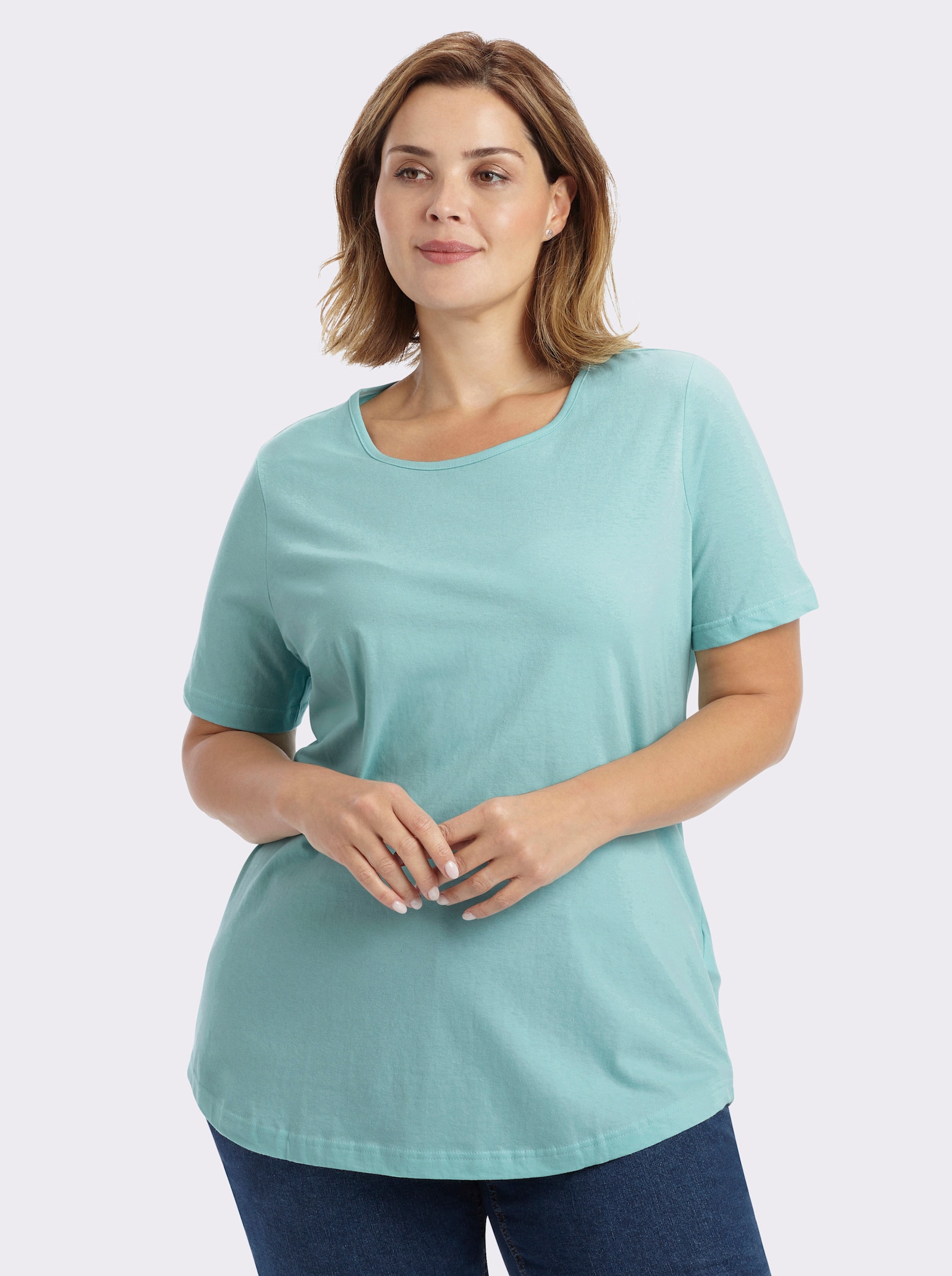 Longshirt im Doppelpack - flieder + mint