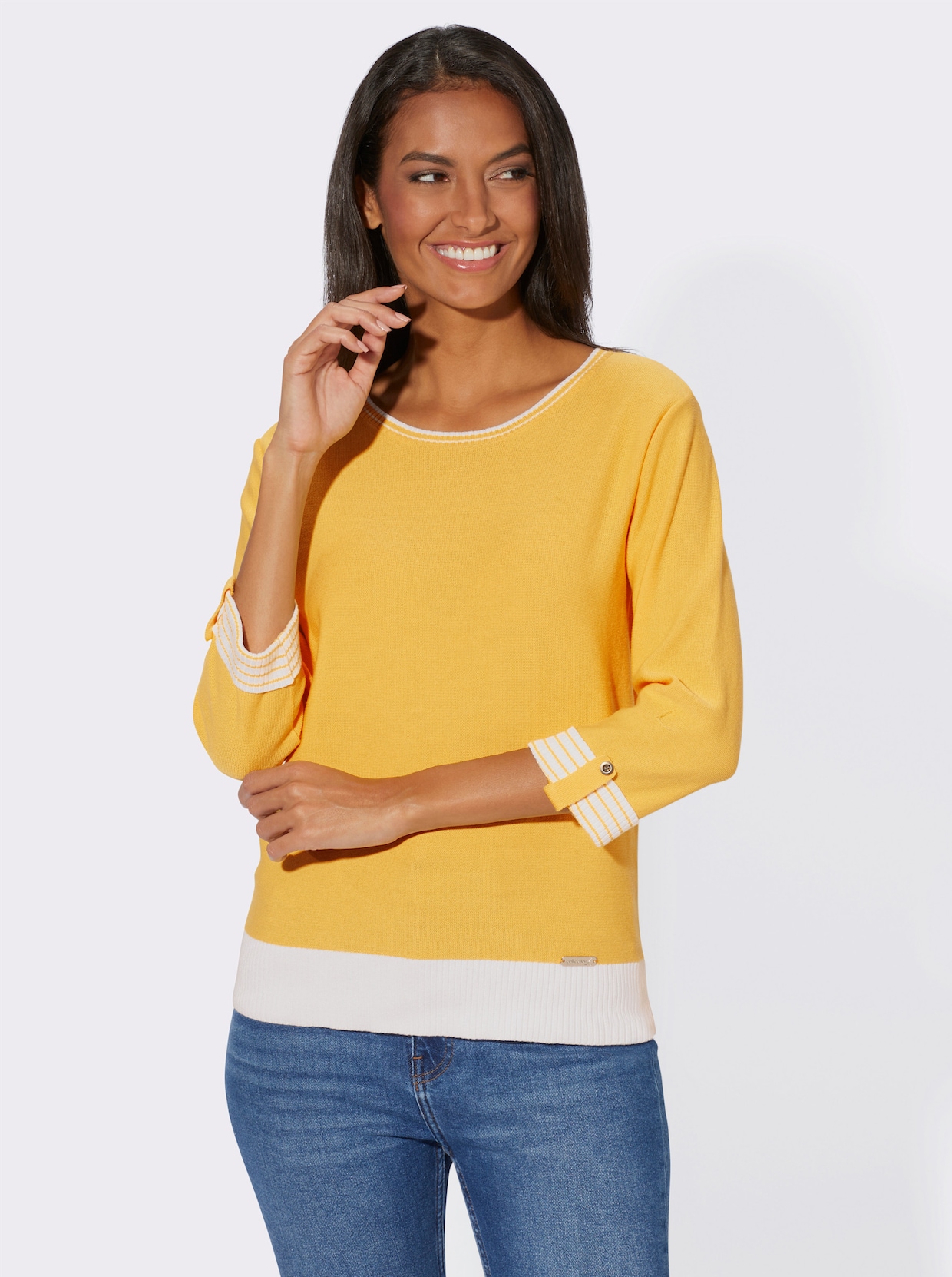 3/4 Arm-Pullover - gelb