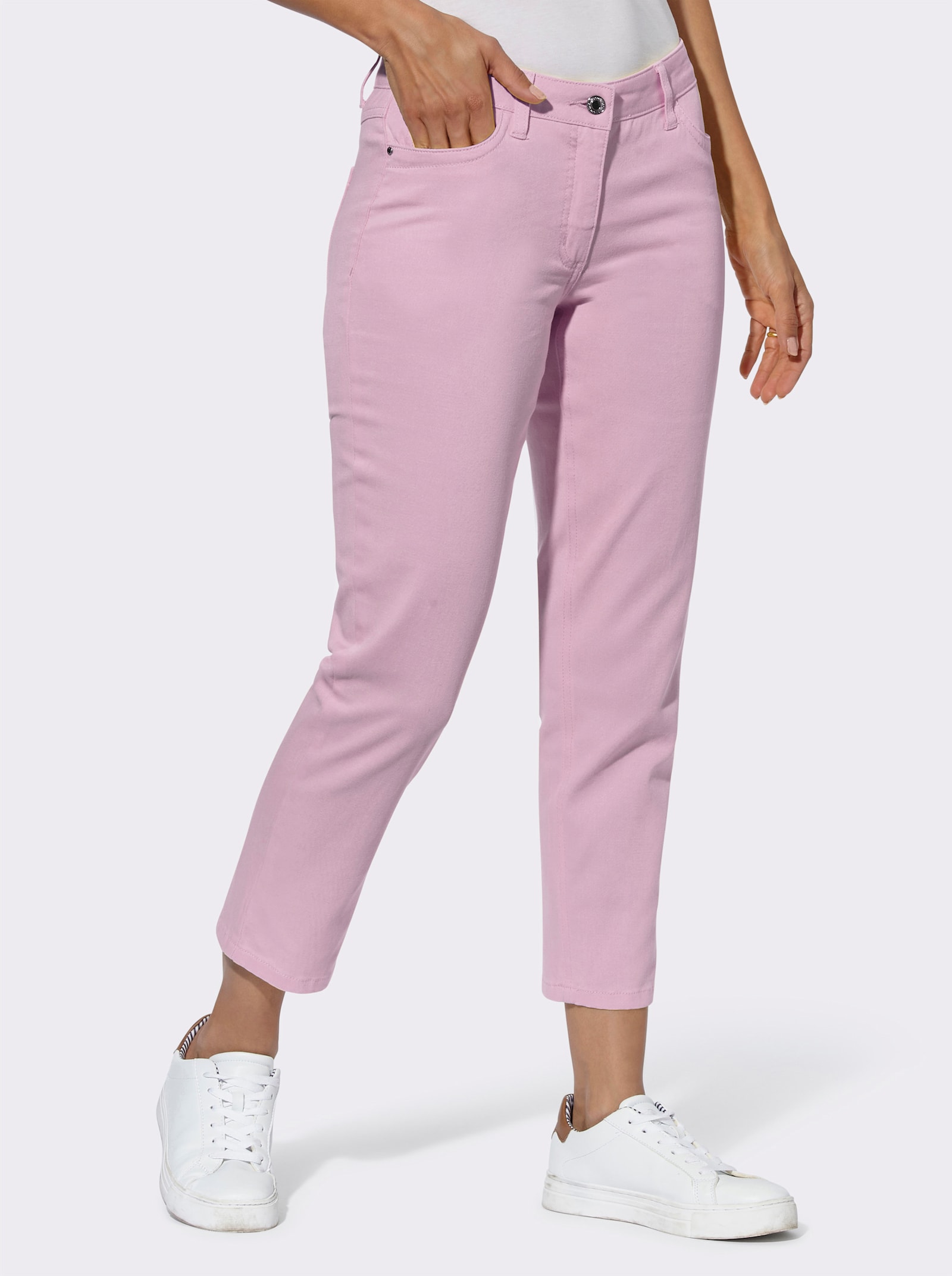7/8-broek met stretch - roze
