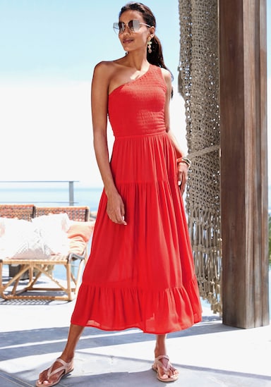 Buffalo One-Shoulder-Kleid - rot