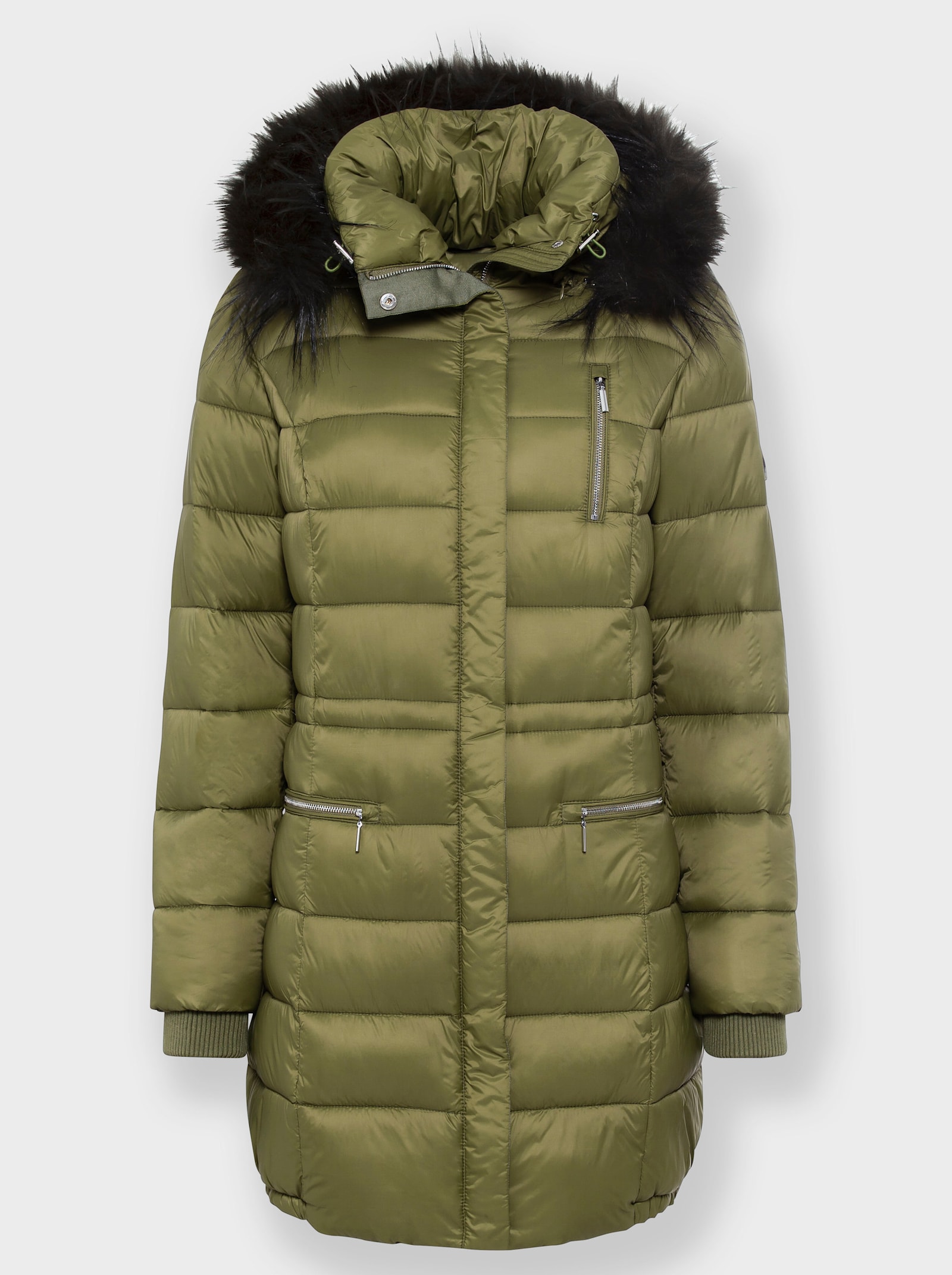 heine Steppjacke mit abnehmbarer Kapuze - oliv