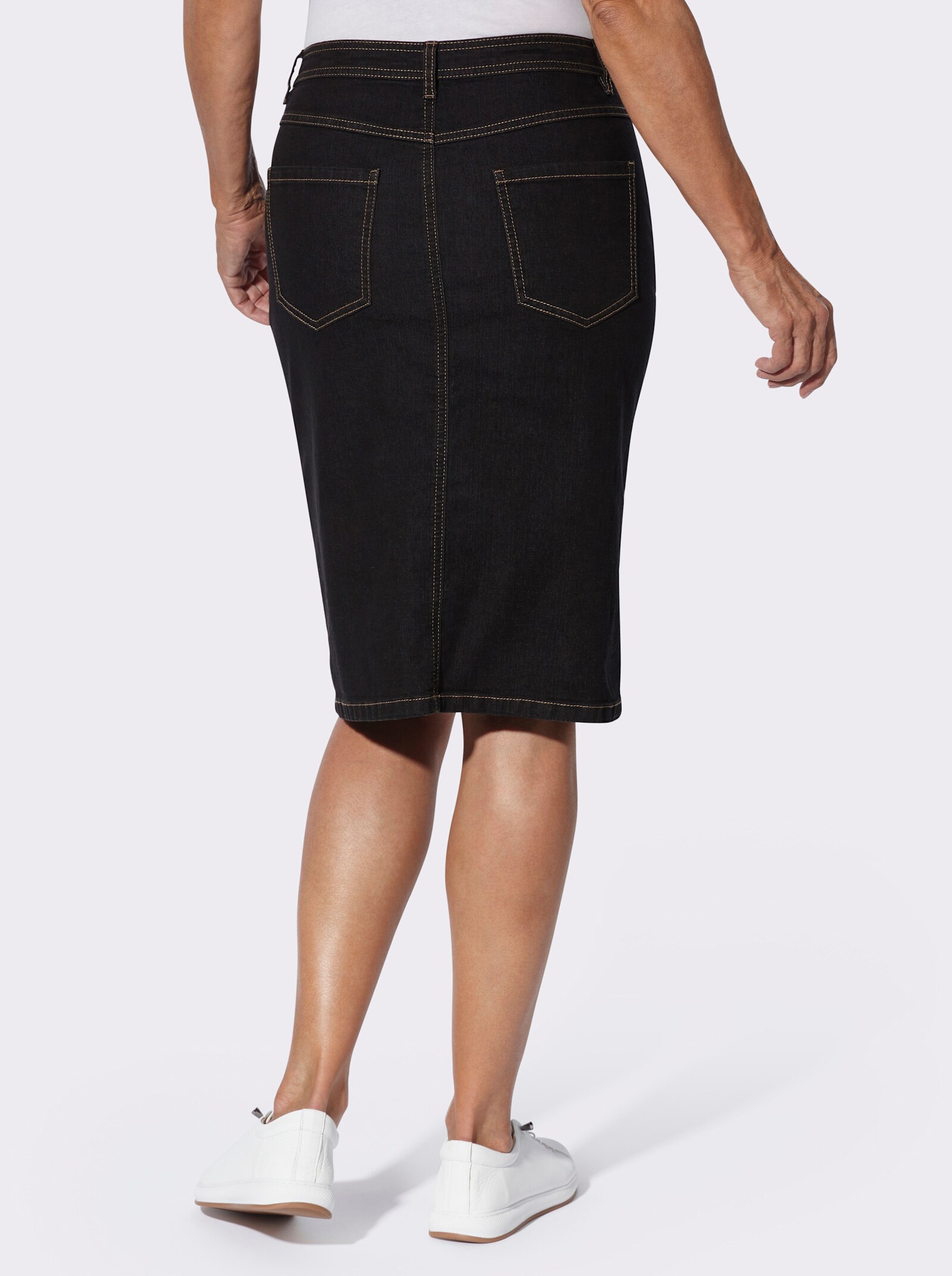 Jeansrock in 5-Pocket-Form - black denim