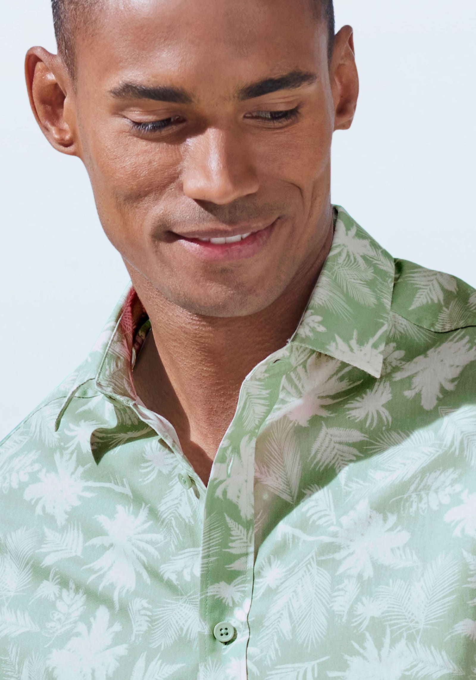 Beachtime Hawaiihemd - hellgrün-bedruckt