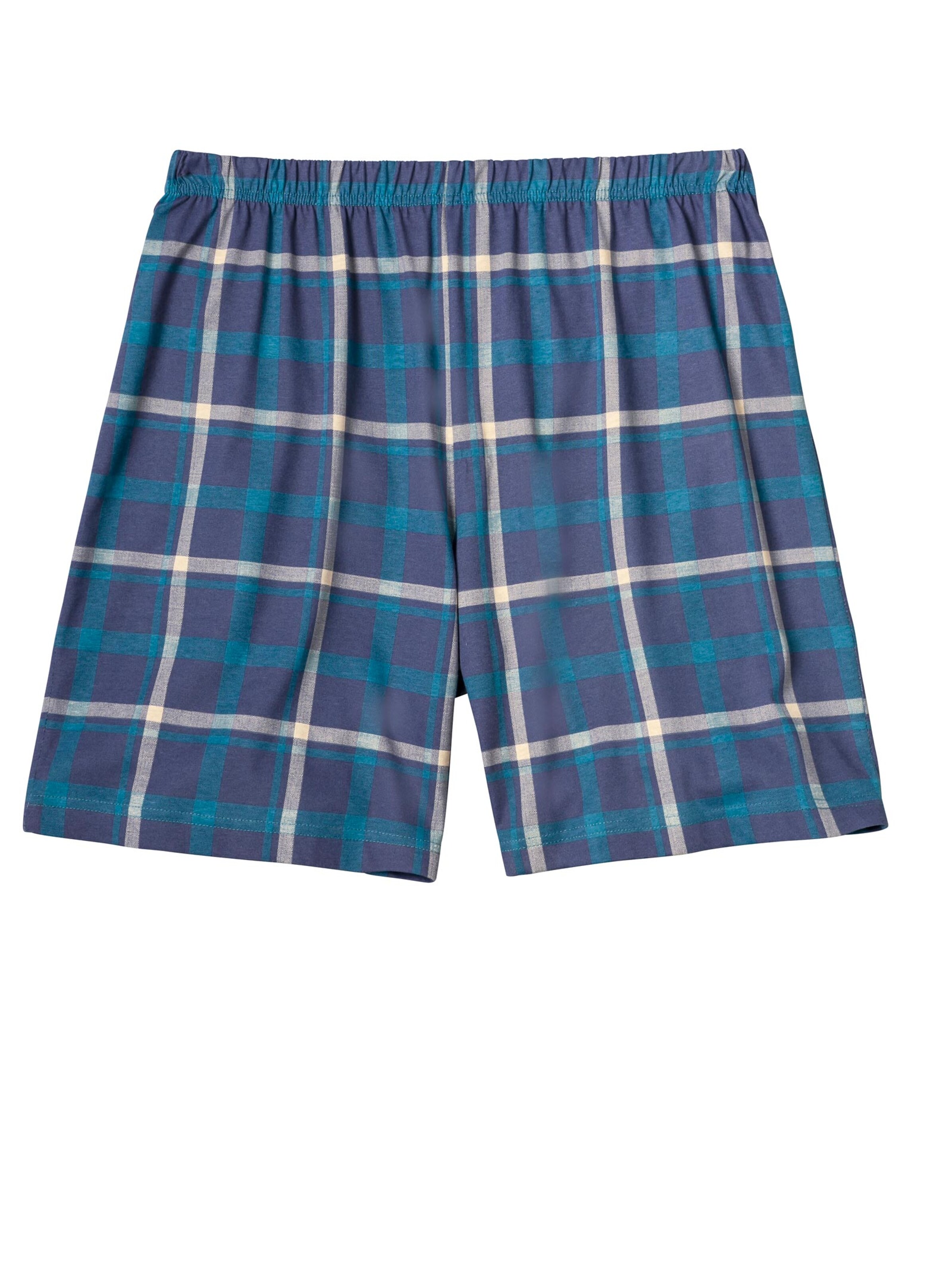 Shorty - petrol-kariert