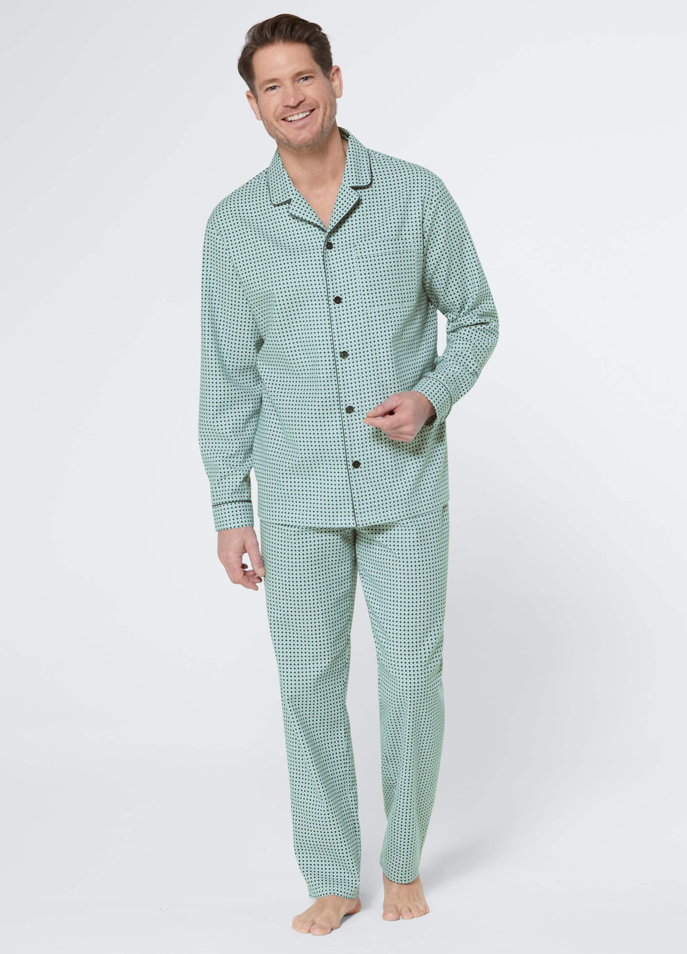 Witt Herren Pyjama, jade