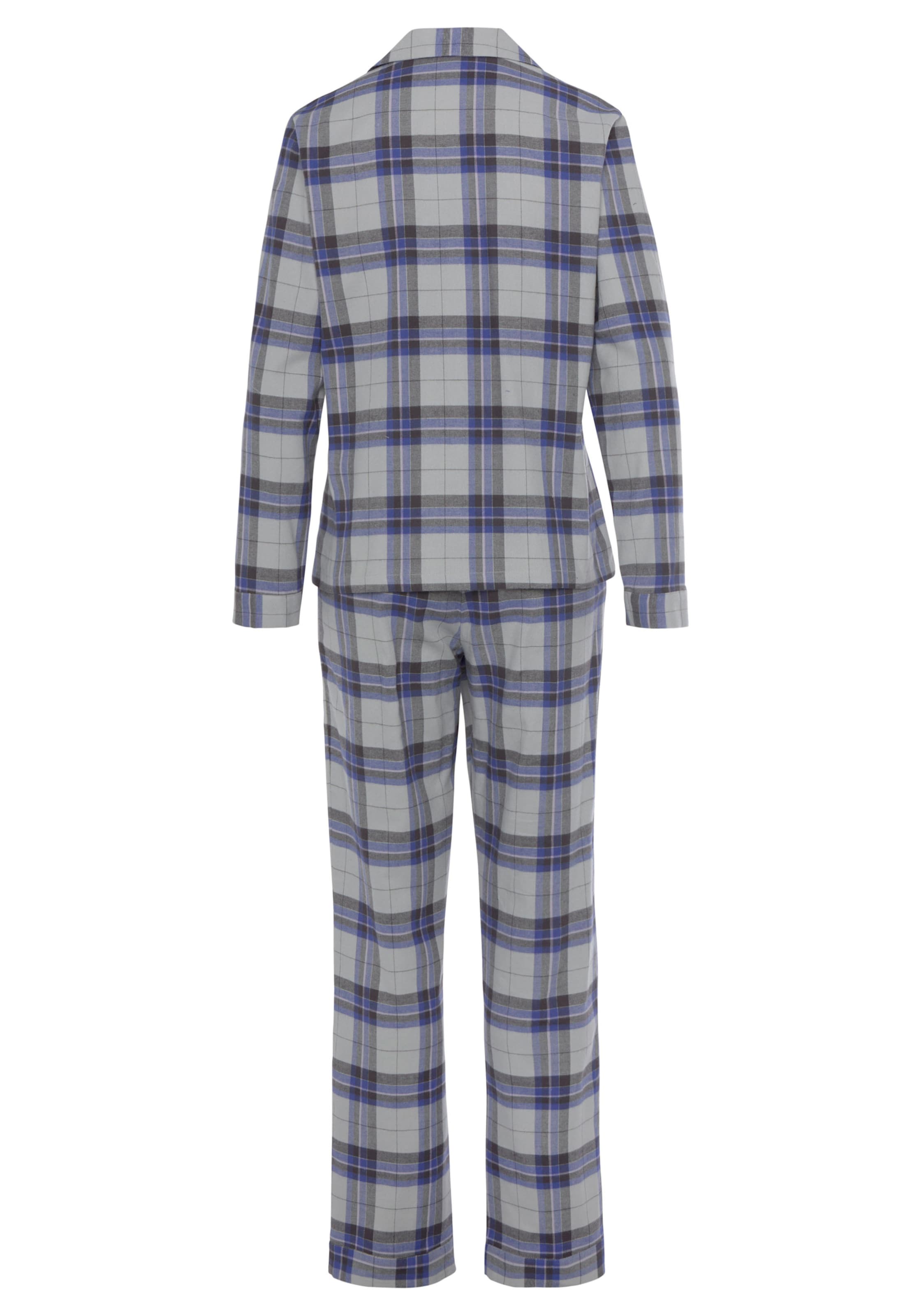VIVA LA günstig Kaufen-Pyjama in blau von Vivance Dreams. Pyjama in blau von Vivance Dreams <![CDATA[Klassischer Flanell Pyjama mit Reverskragen und durchgehender Knopfleiste. Lange Hose mit seitlichen Eingriffstaschen und Gummizugbund. Angenehme Qualität aus 100% Baumwolle.]]