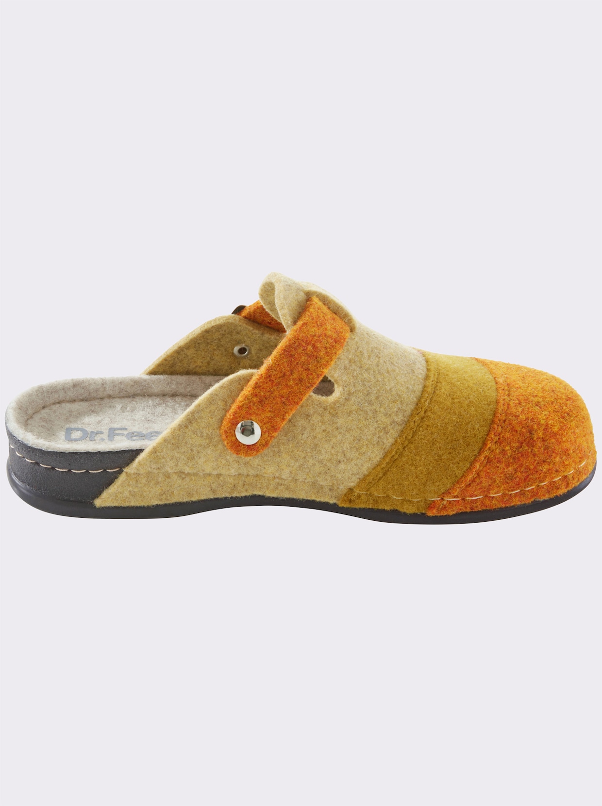Dr. Feet Chaussons - jaune à rayures