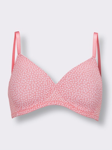 wäschepur Schalen-BH ohne Bügel mit nahtlos geformten Cups - flamingo-weiß