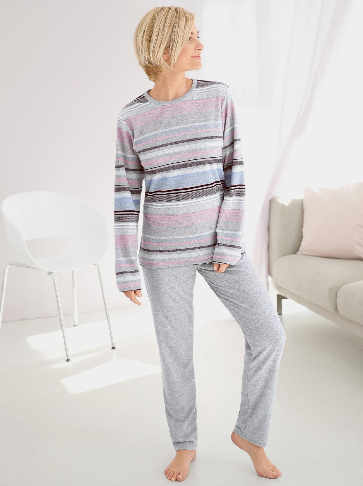 Normann Pyjama - grijs gemêleerd