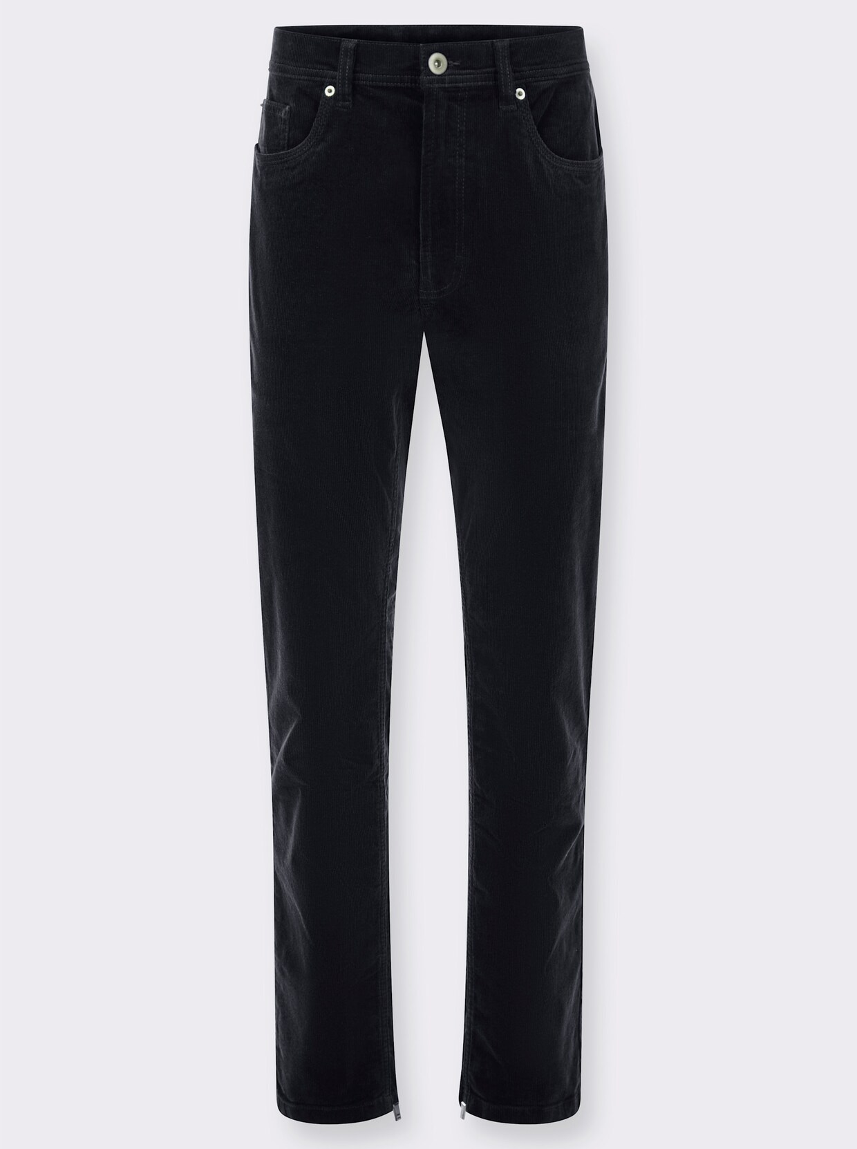 Cordhose aus Baumwoll-Stretch - marine