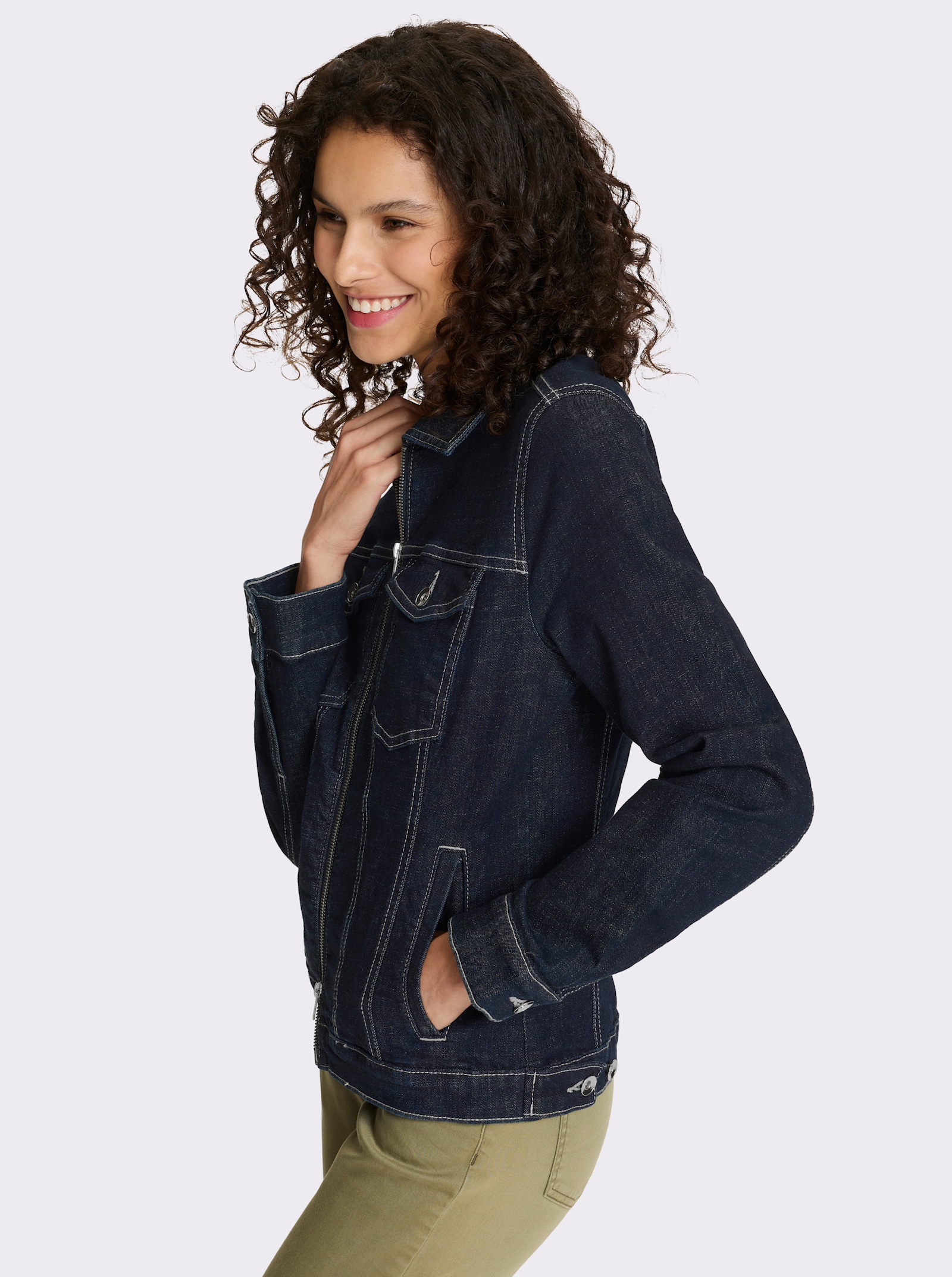 heine Jeansjacke mit 2-Wege-Zipper - dark blue