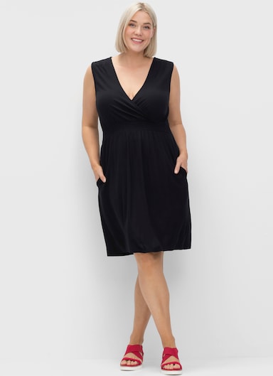 sheego Jerseykleid - schwarz