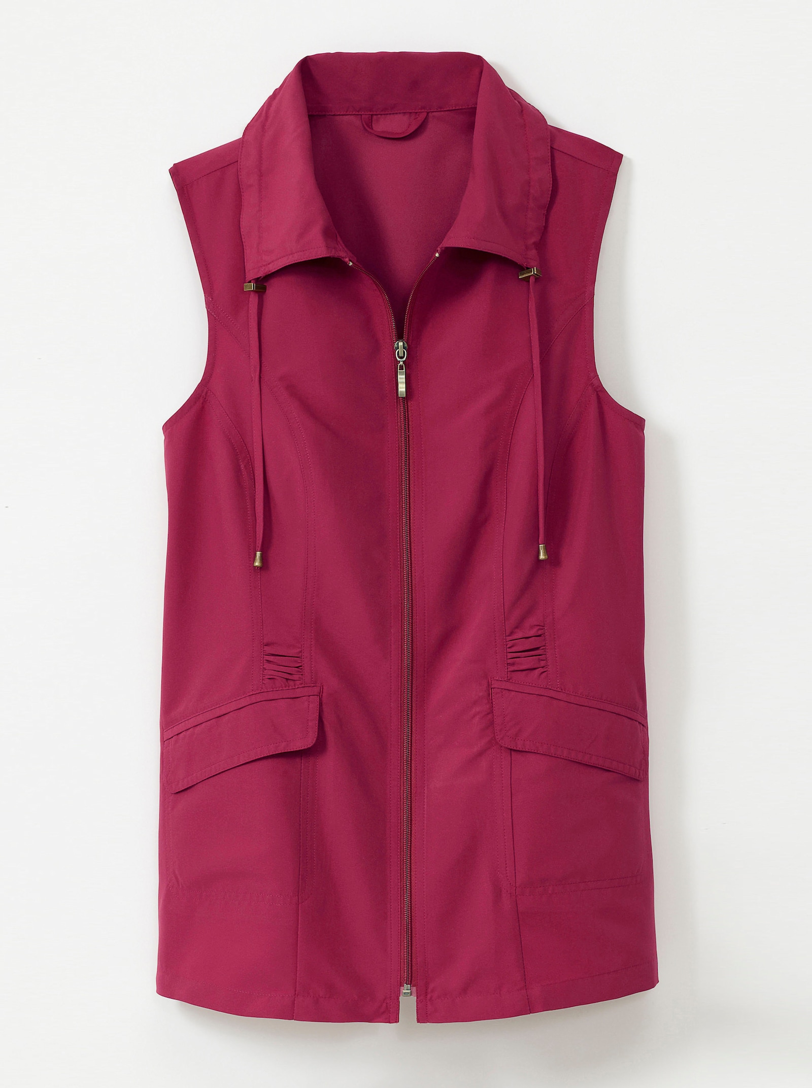 Longweste aus Microfaser - rot