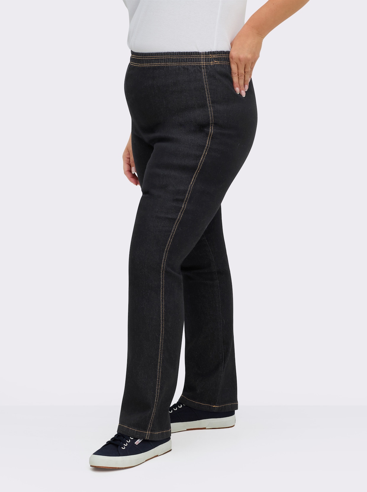 Stretch-Jeans - black-denim