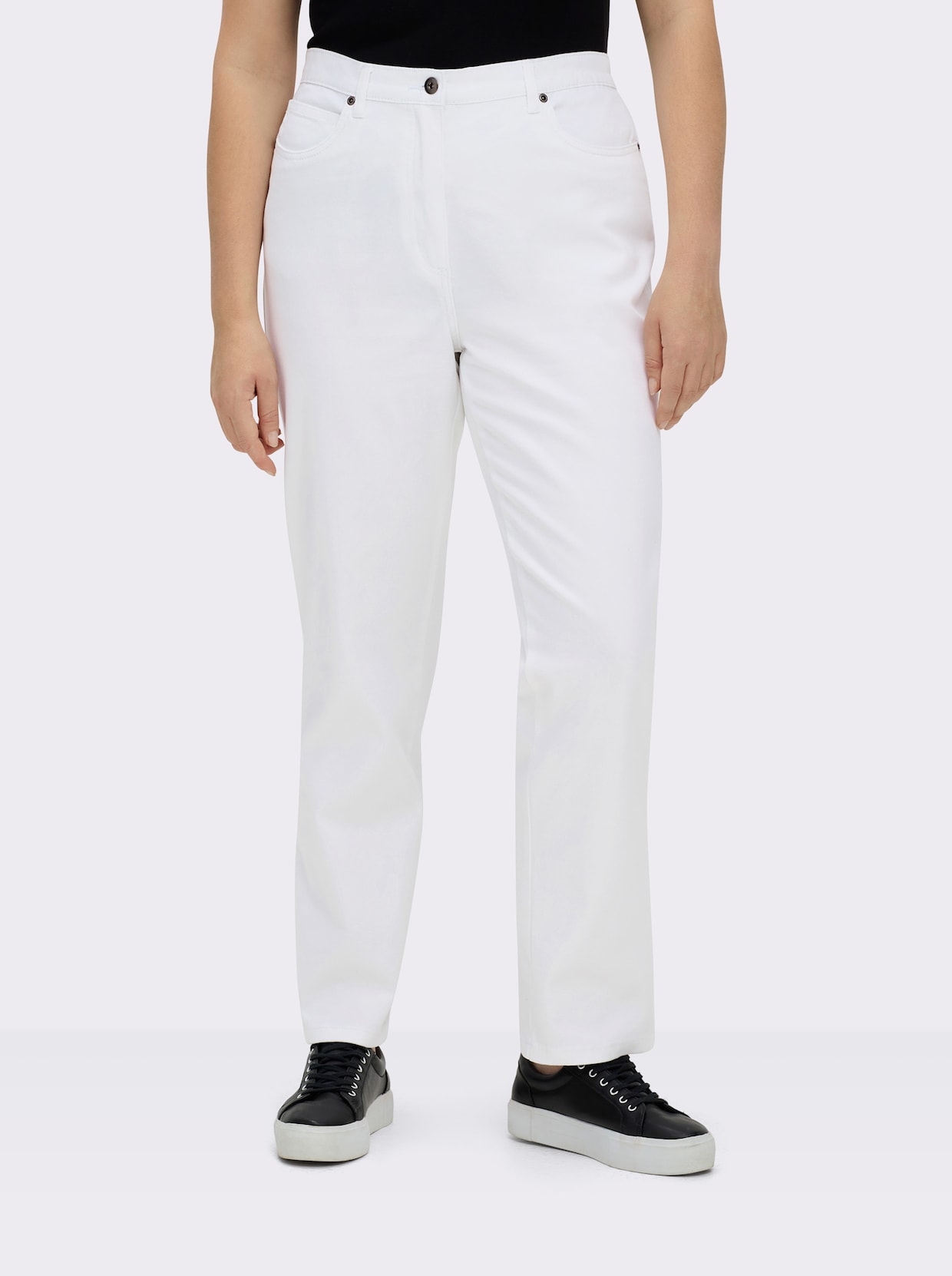 5-Pocket-Jeans mit Stretch-Anteil - weiß