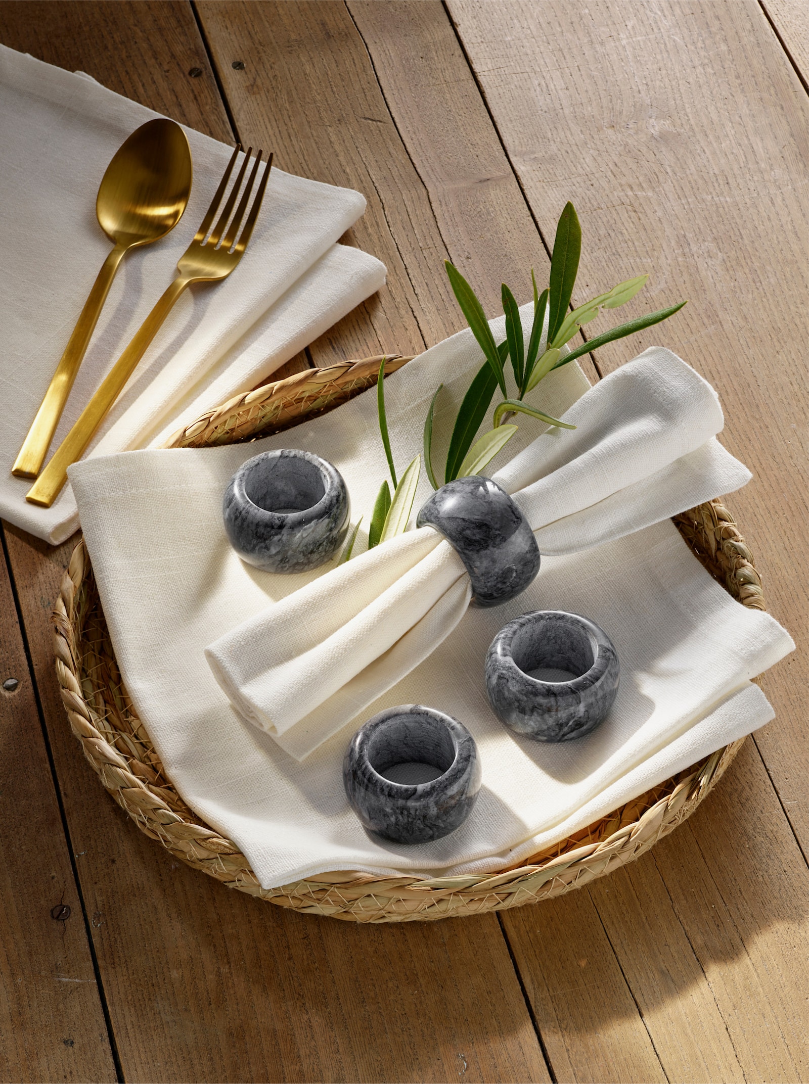 heine home Serviettenringe - grau