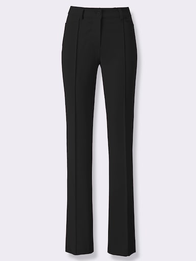heine Stretch-Hose mit Biesen - schwarz