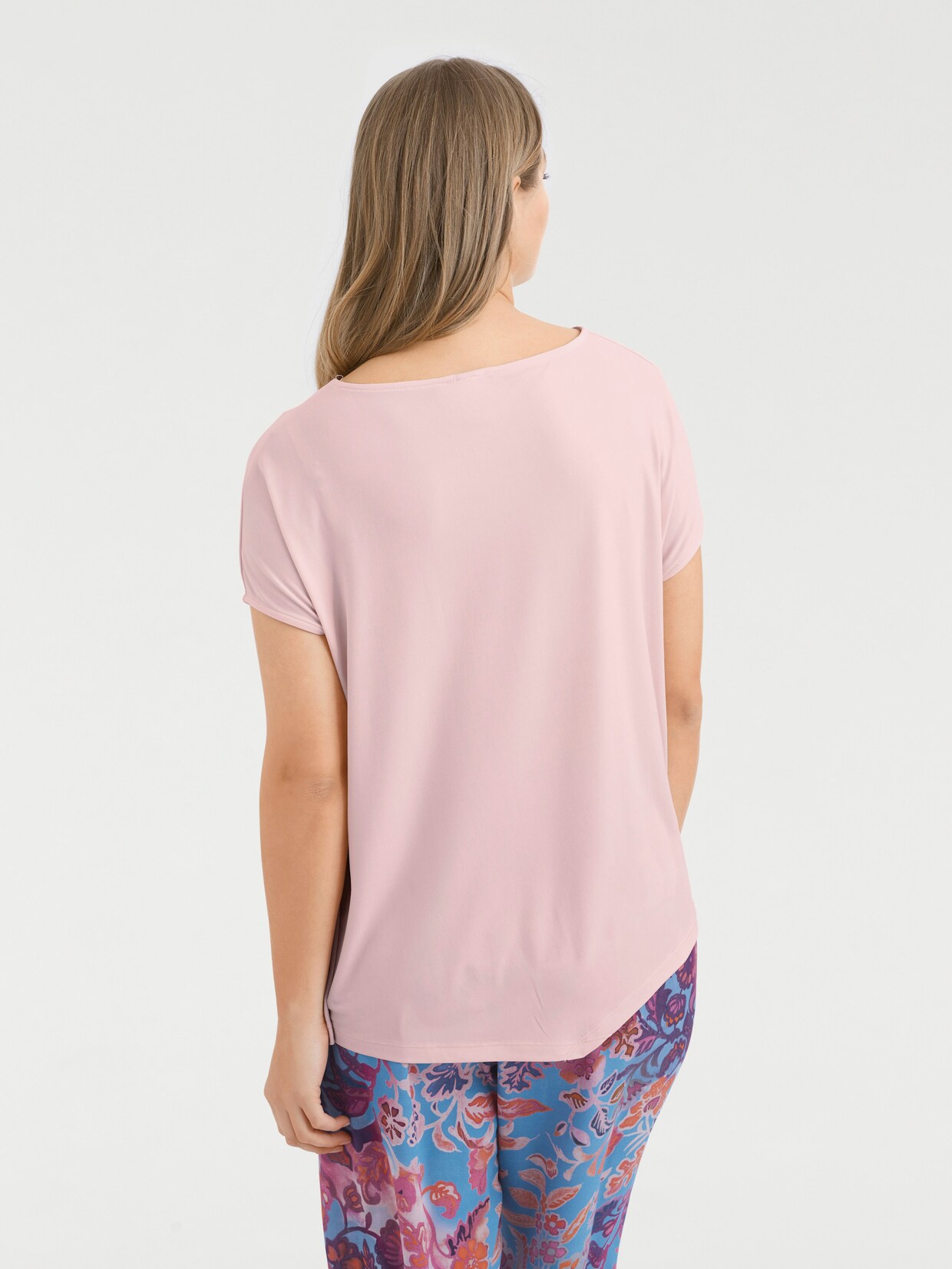 heine Rundhals-Shirts - rosa
