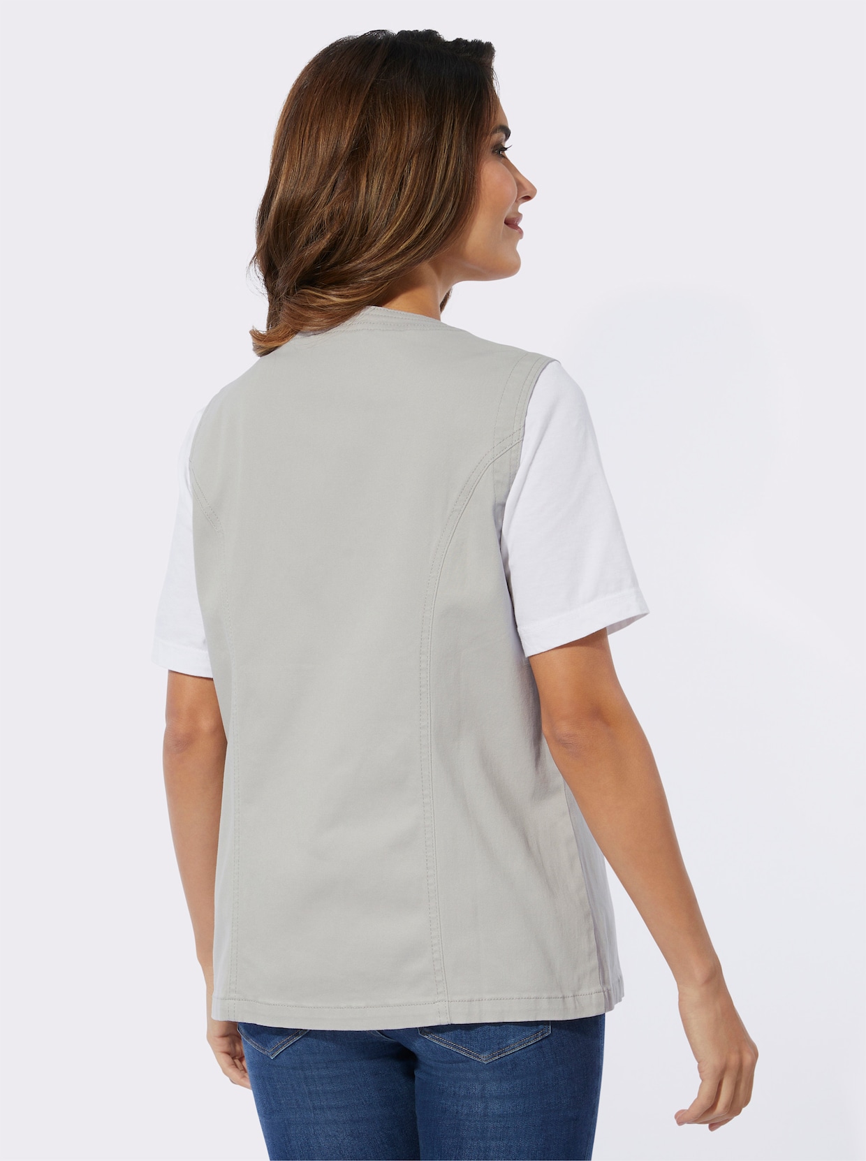 Gilet - lichtgrijs