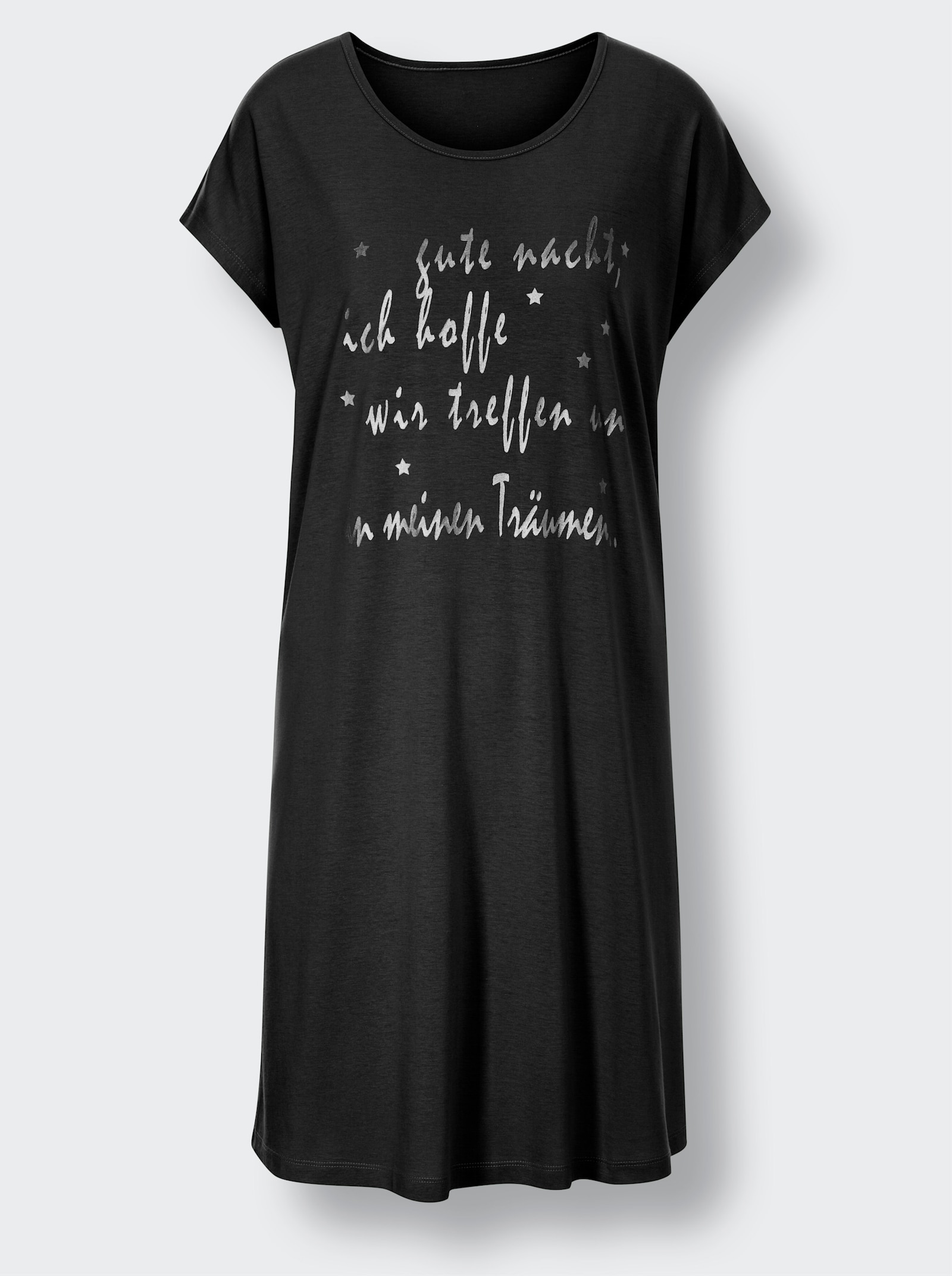 wäschepur Slaapshirts met oversized snit - Appelgroen + zwart