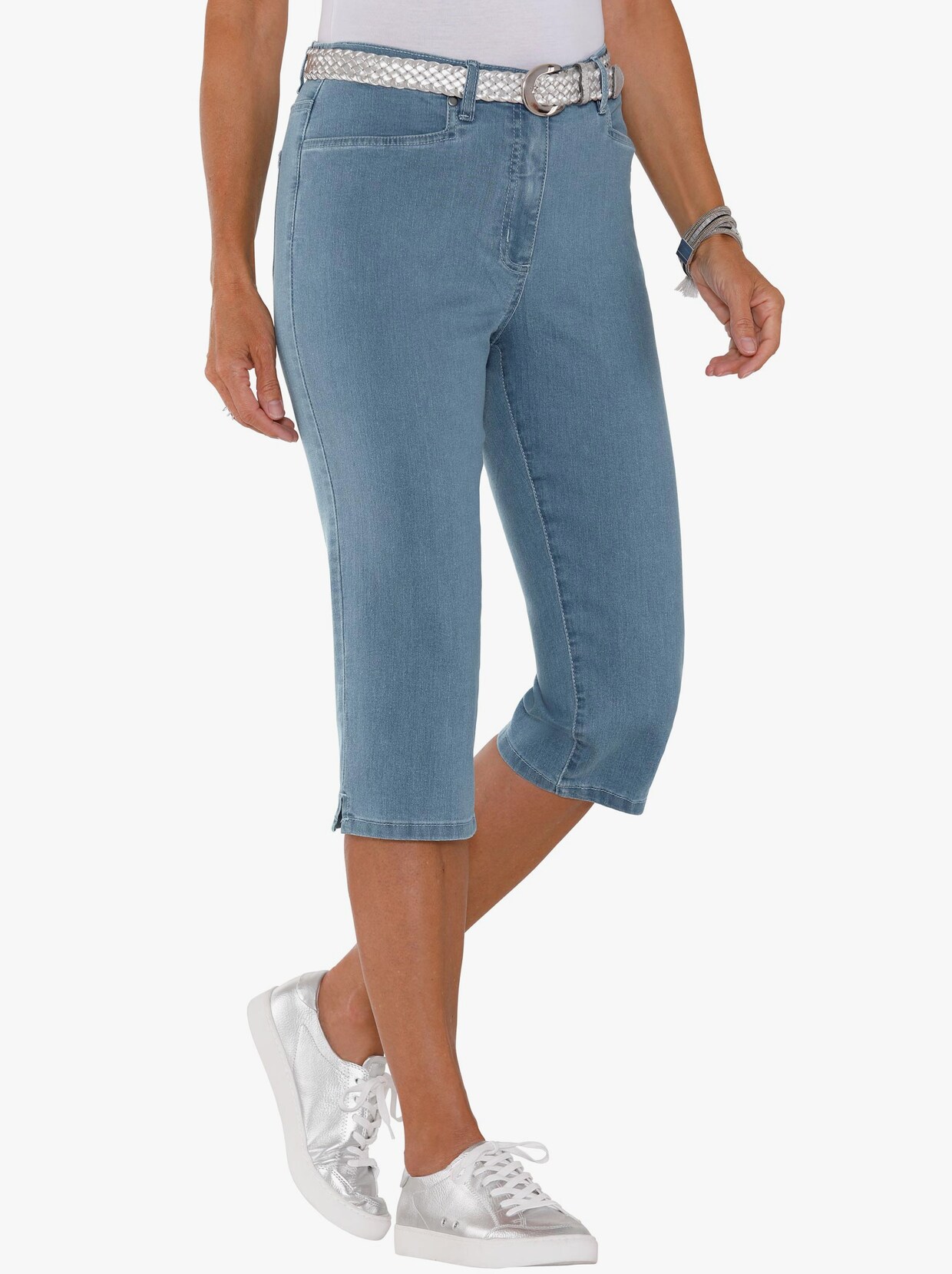 Capri-jeans - blue-bleached