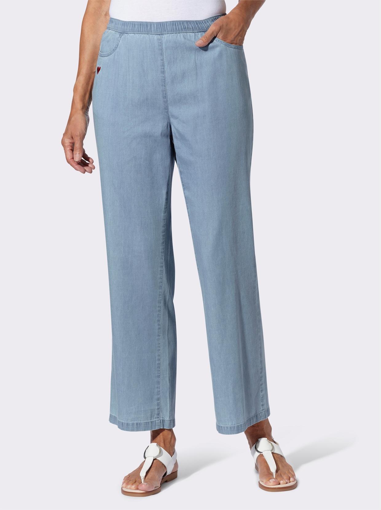 Schlupfjeans - blue-bleached