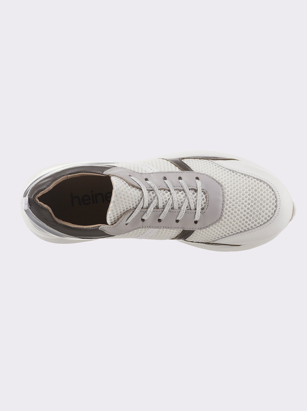 heine Sneaker - wit/kaki