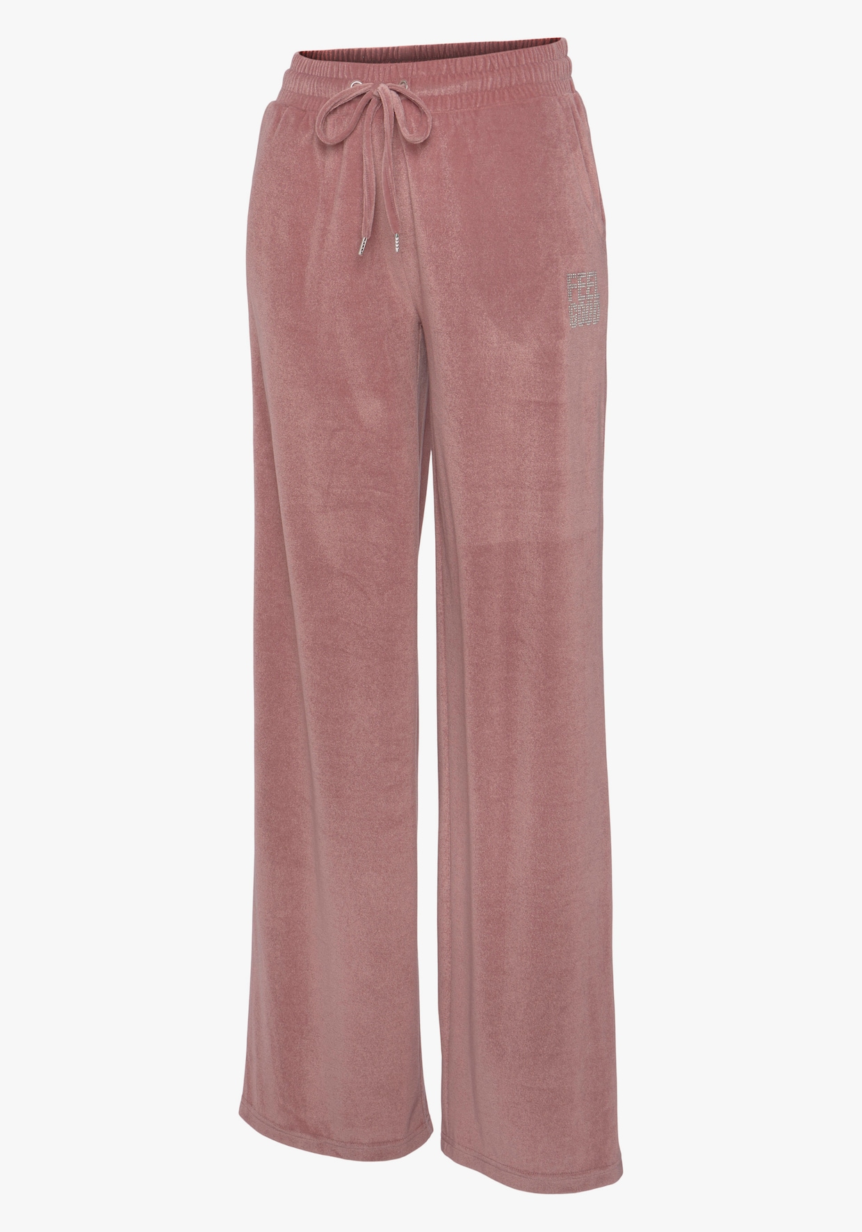 Vivance Pantalon en velours ras - vieux rose