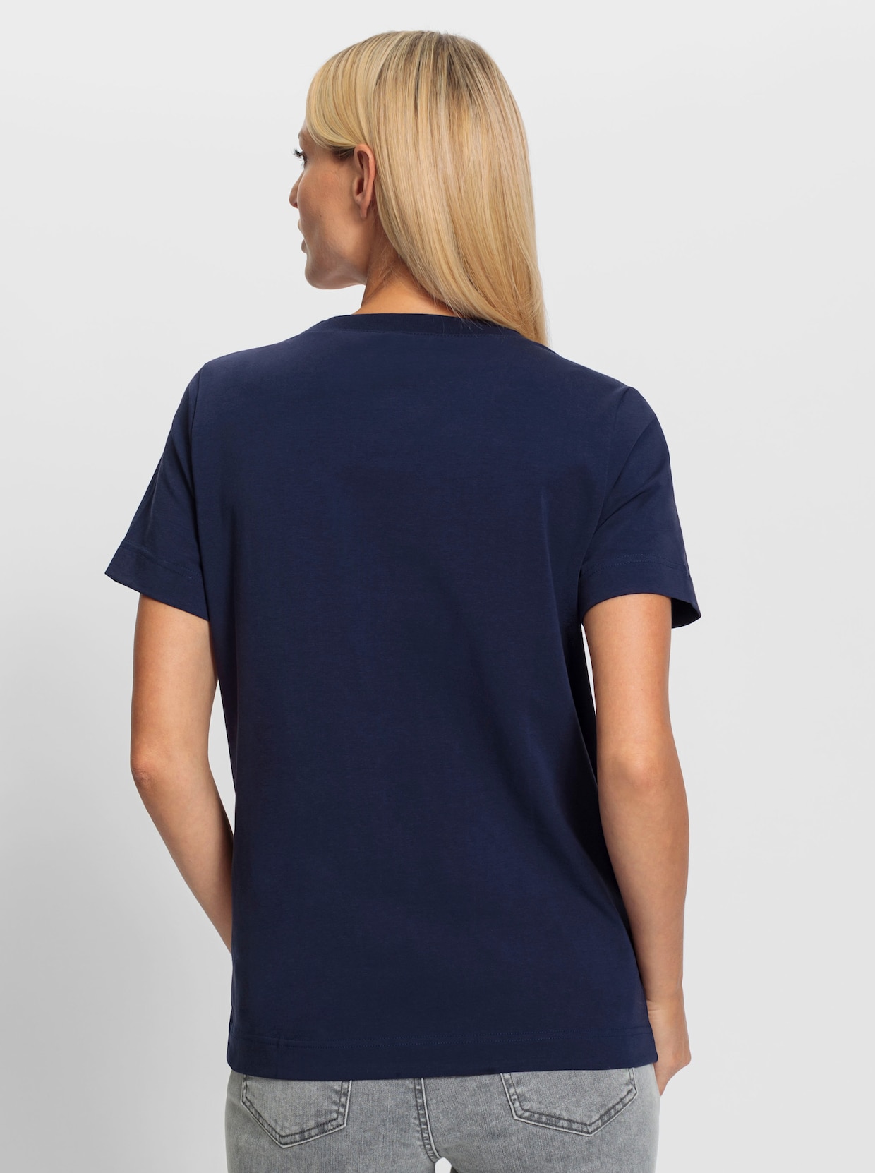 heine Shirt met korte mouwen - marine/ecru