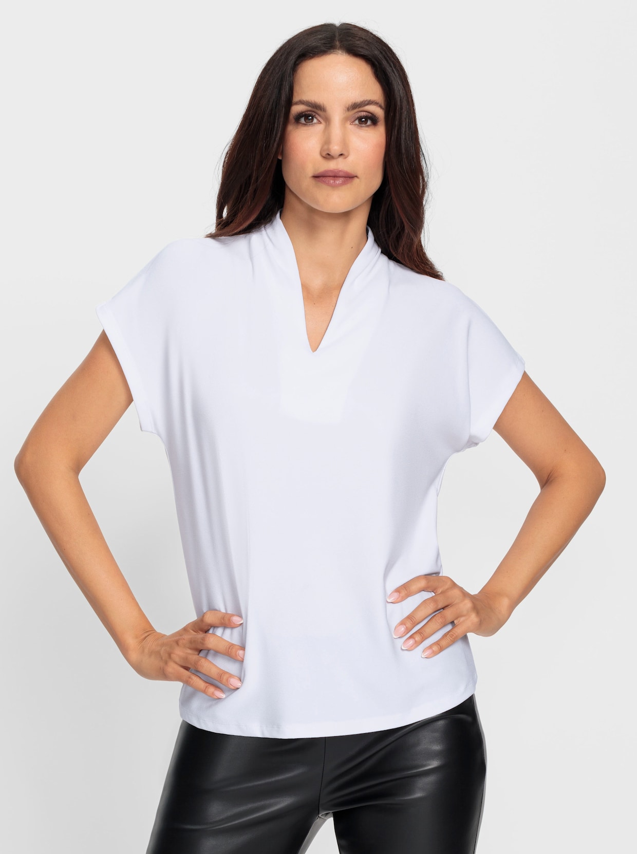 heine Shirt met opstaande kraag - wit