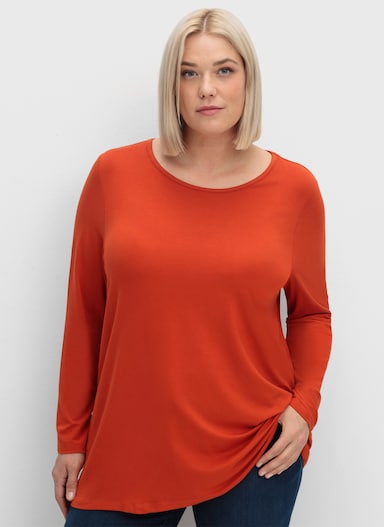 Longshirt in A-Form - rostrot