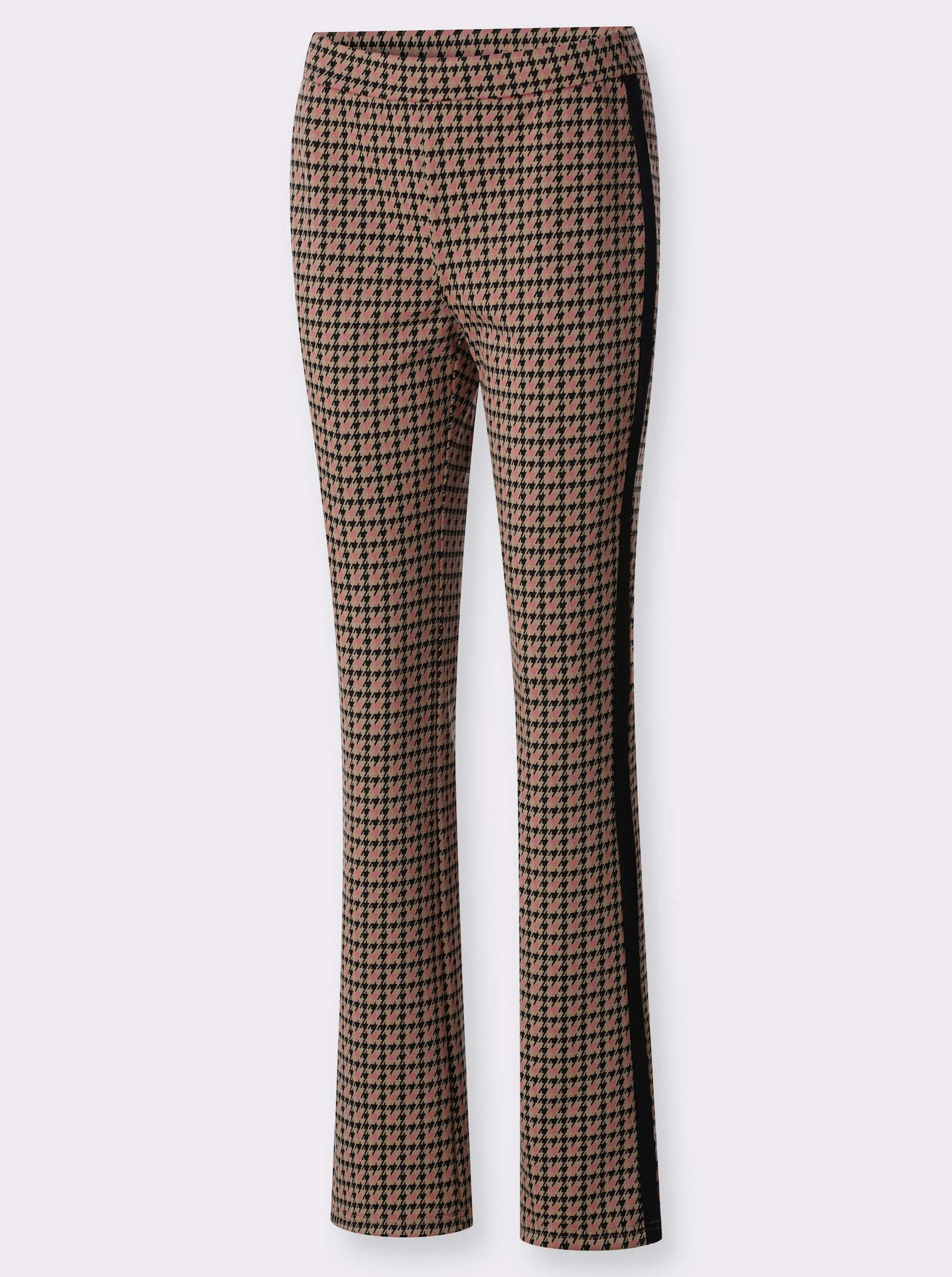 heine Schlupfhose mit Kontraststreifen - camel-schwarz-bedruckt