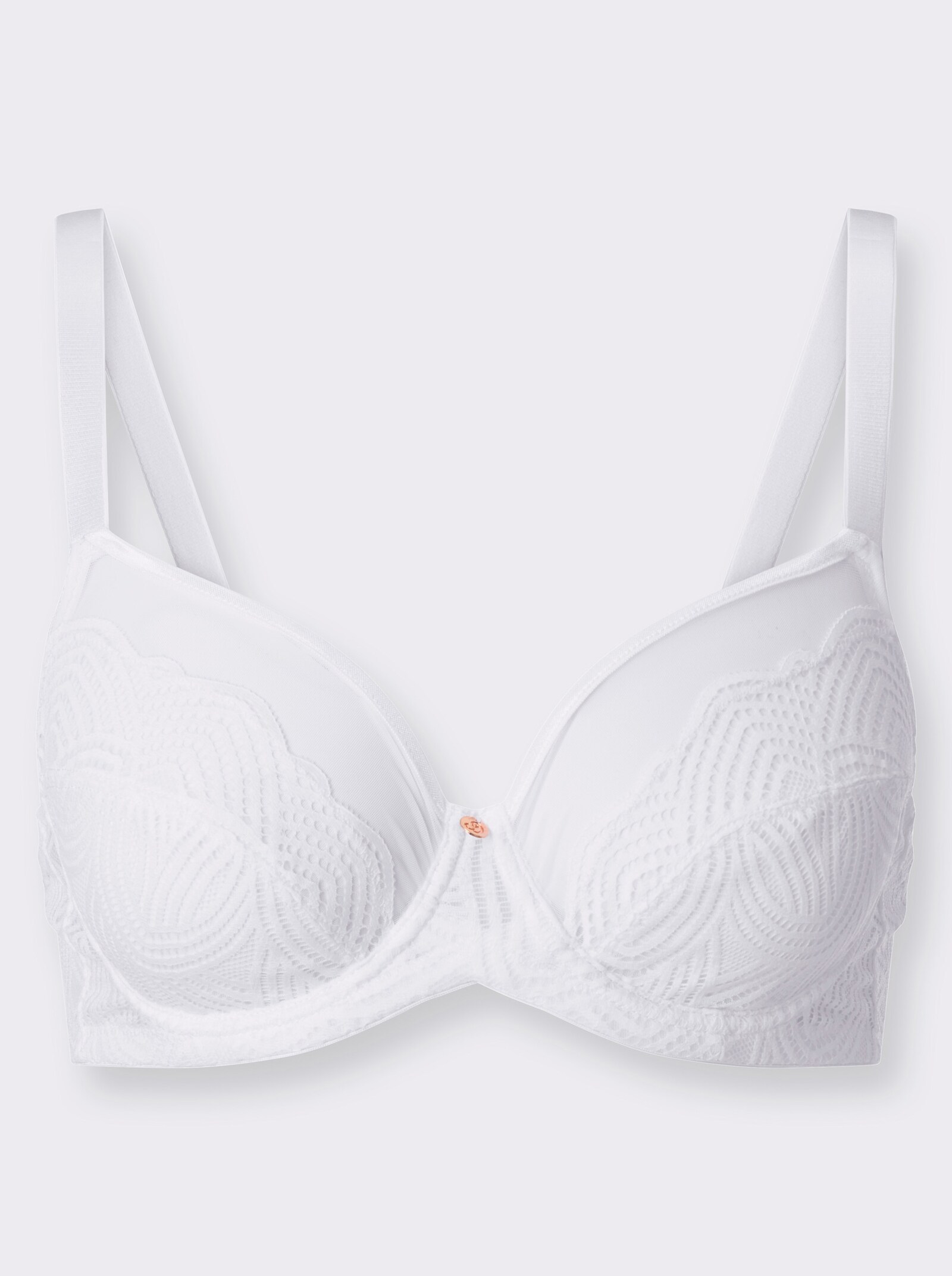 wäschepur Bügel-BH mit Glanzträgern - weiß